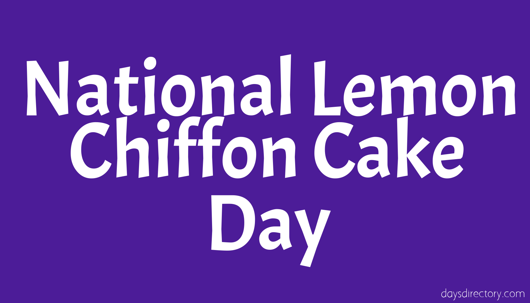 National Lemon Chiffon Cake Day
