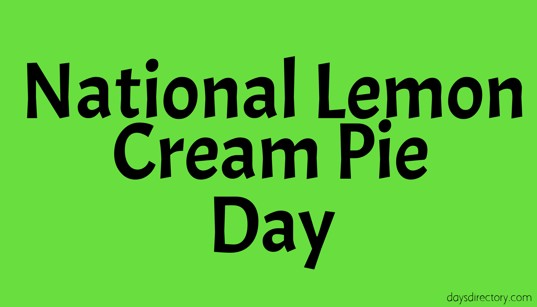 National Lemon Cream Pie Day