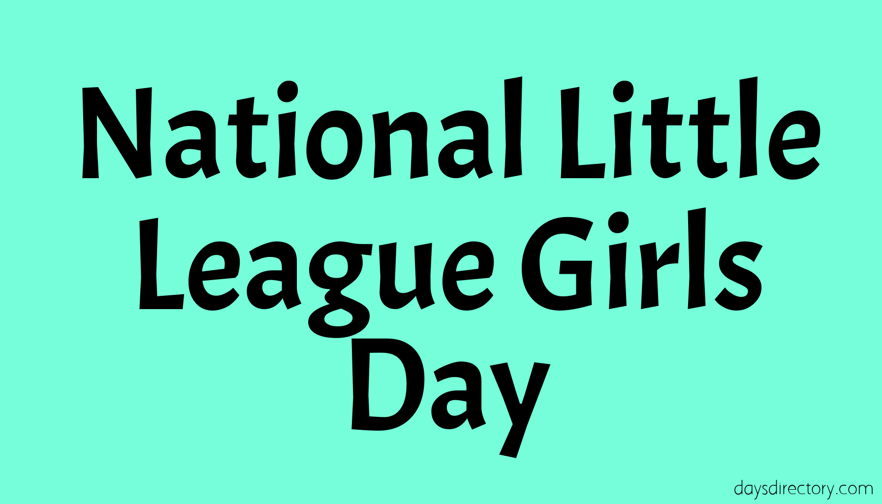 National Little League Girls Day