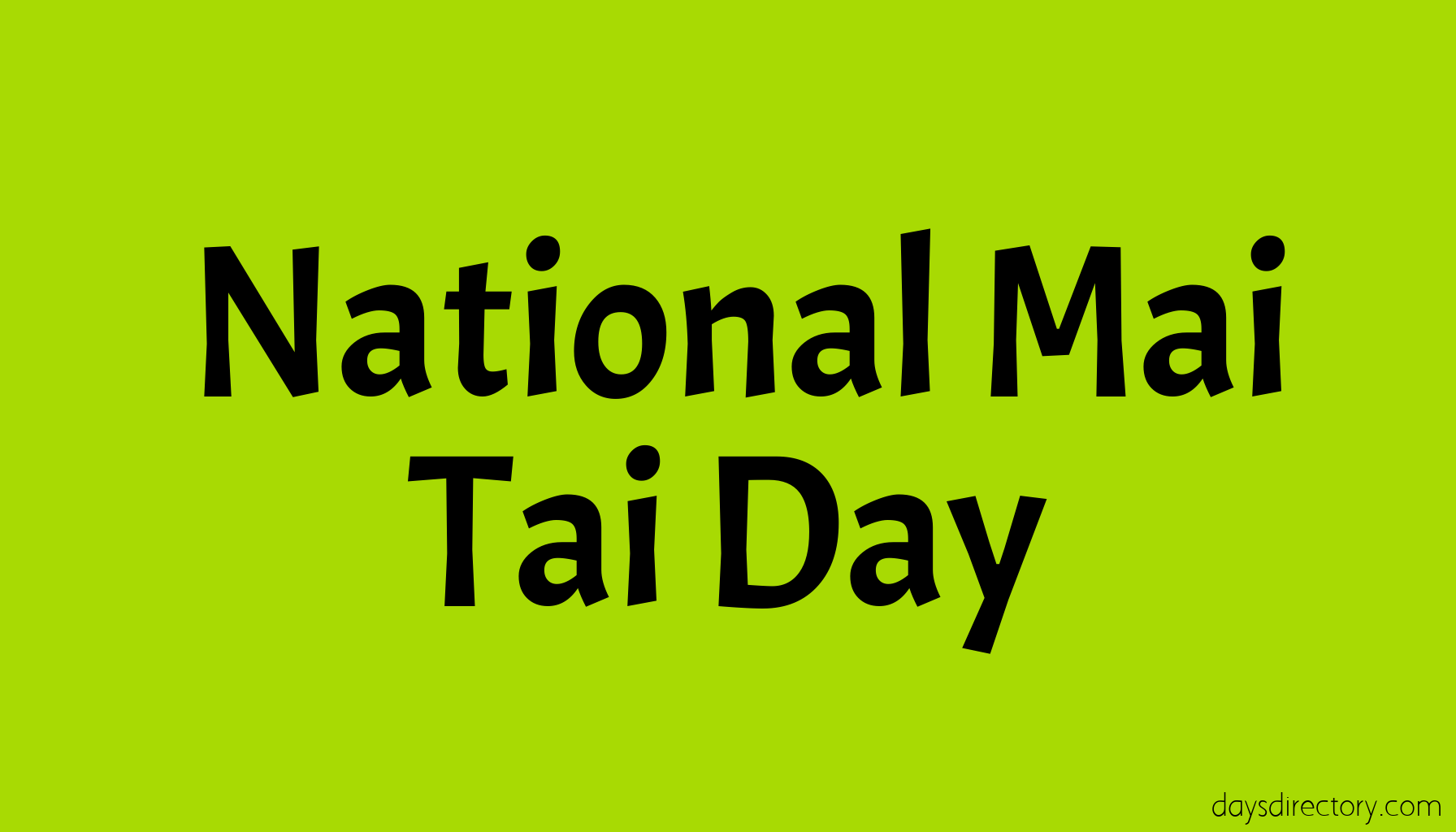 National Mai Tai Day