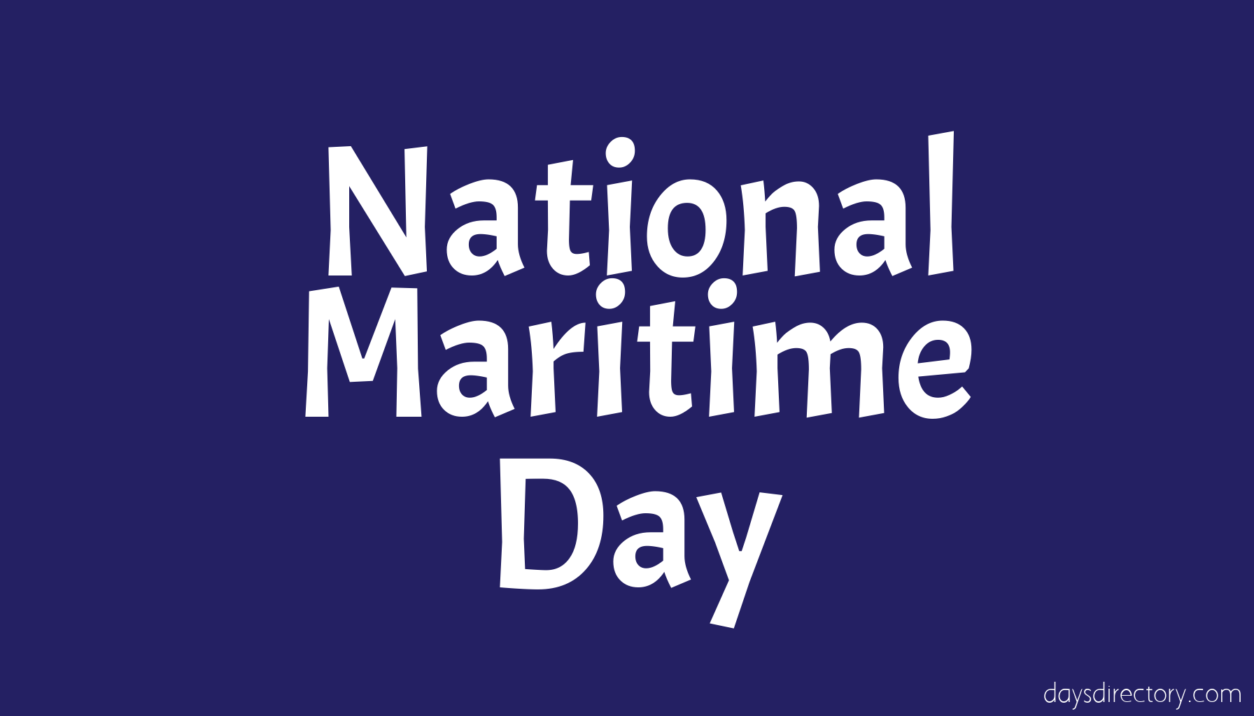 National Maritime Day