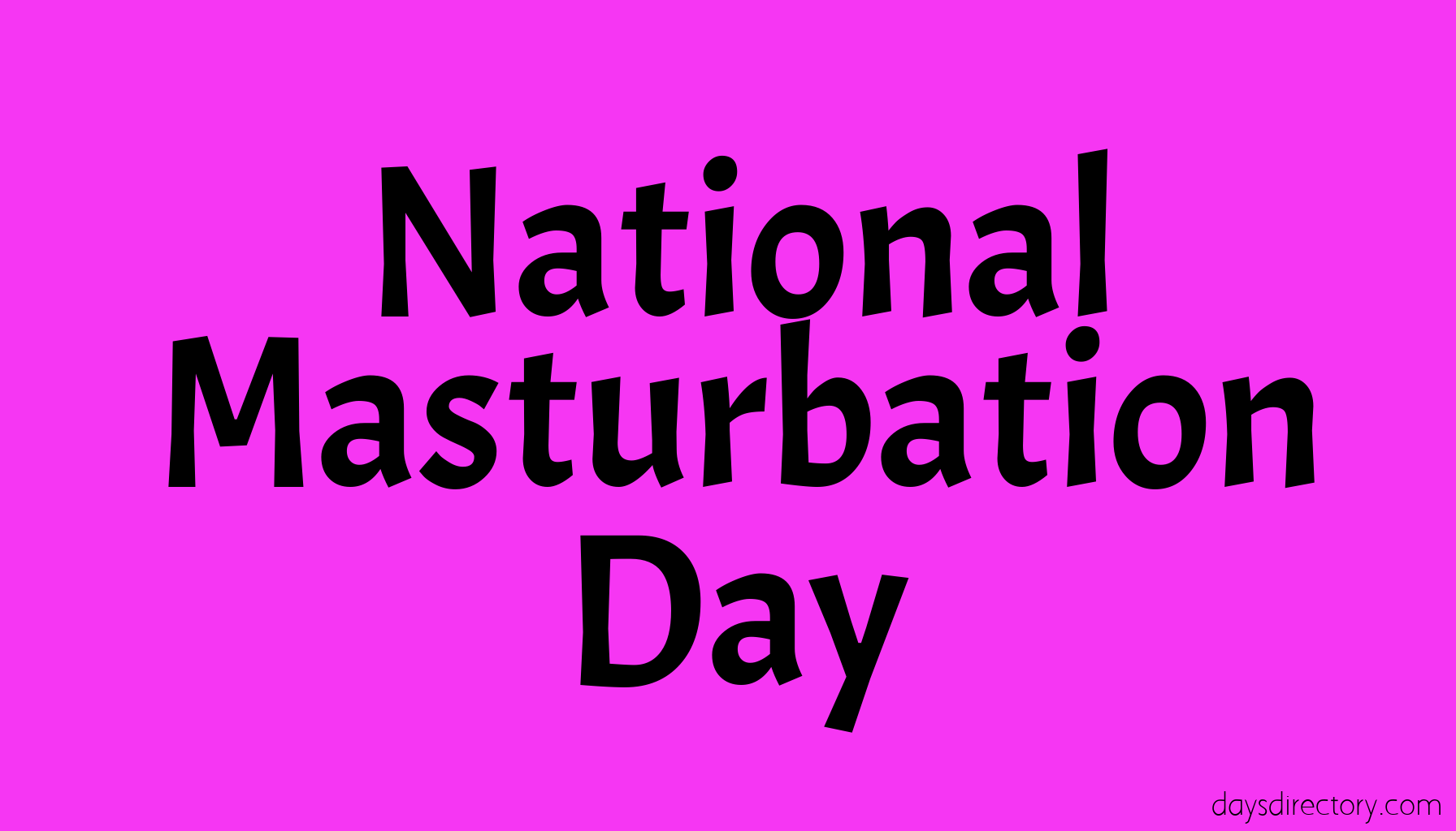 National Masturbation Day