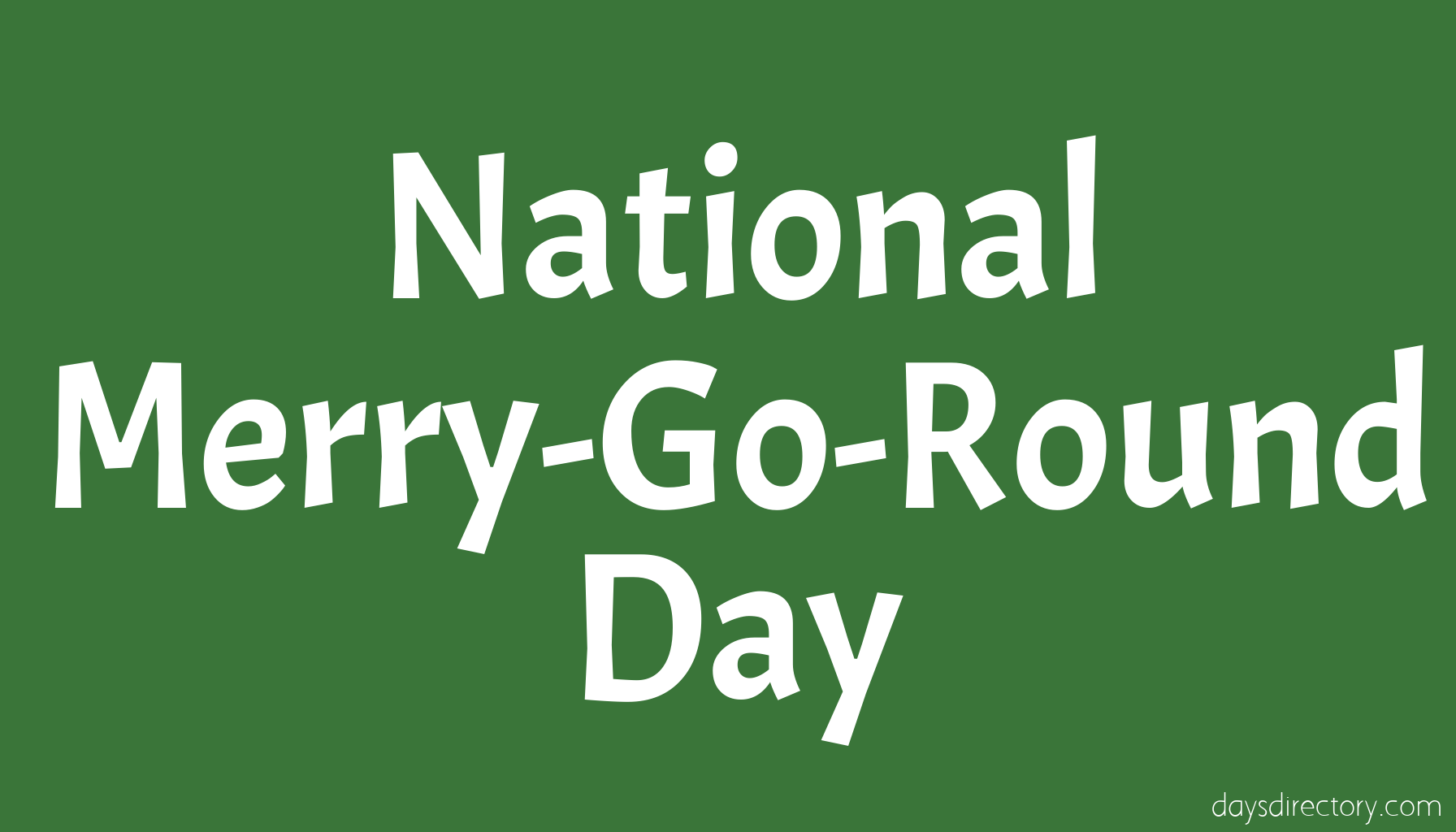 National Merry-Go-Round Day