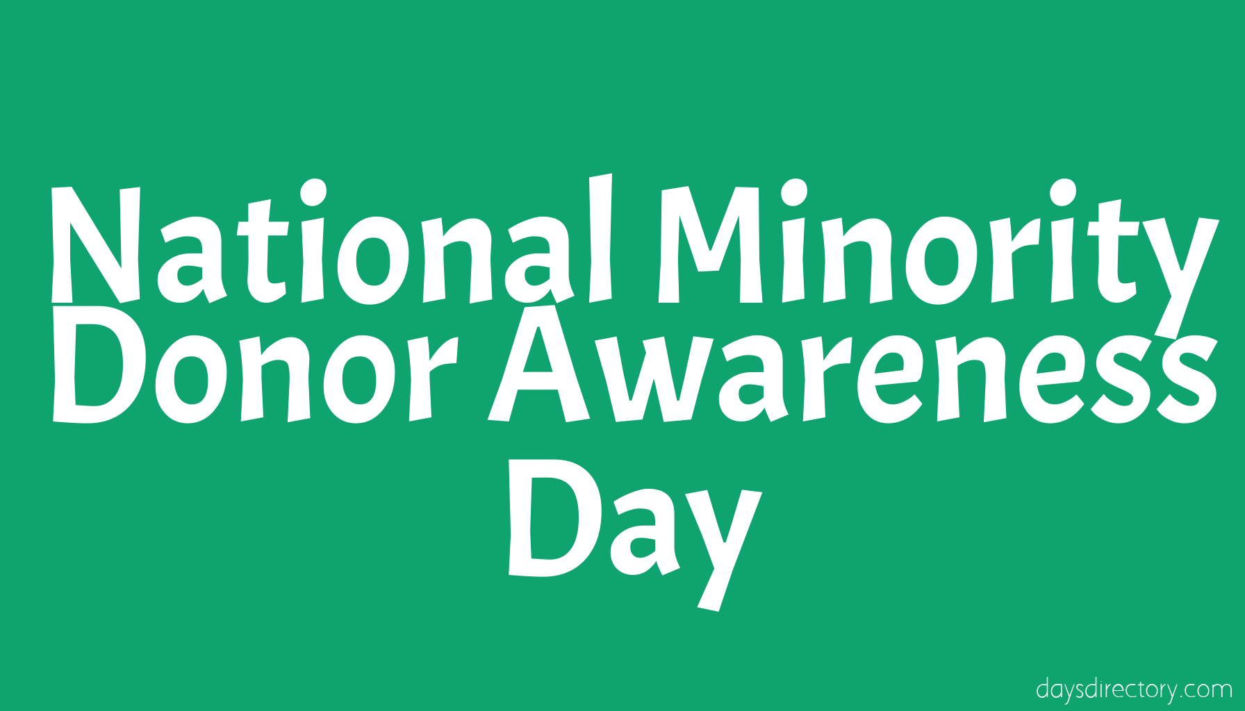 National Minority Donor Awareness Day