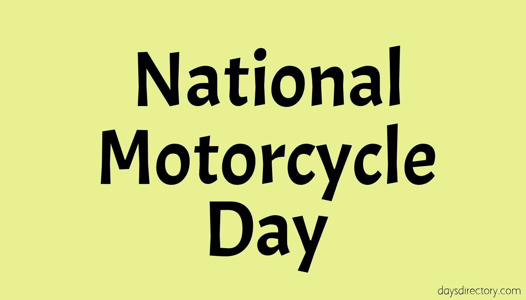National Motorcycle Day