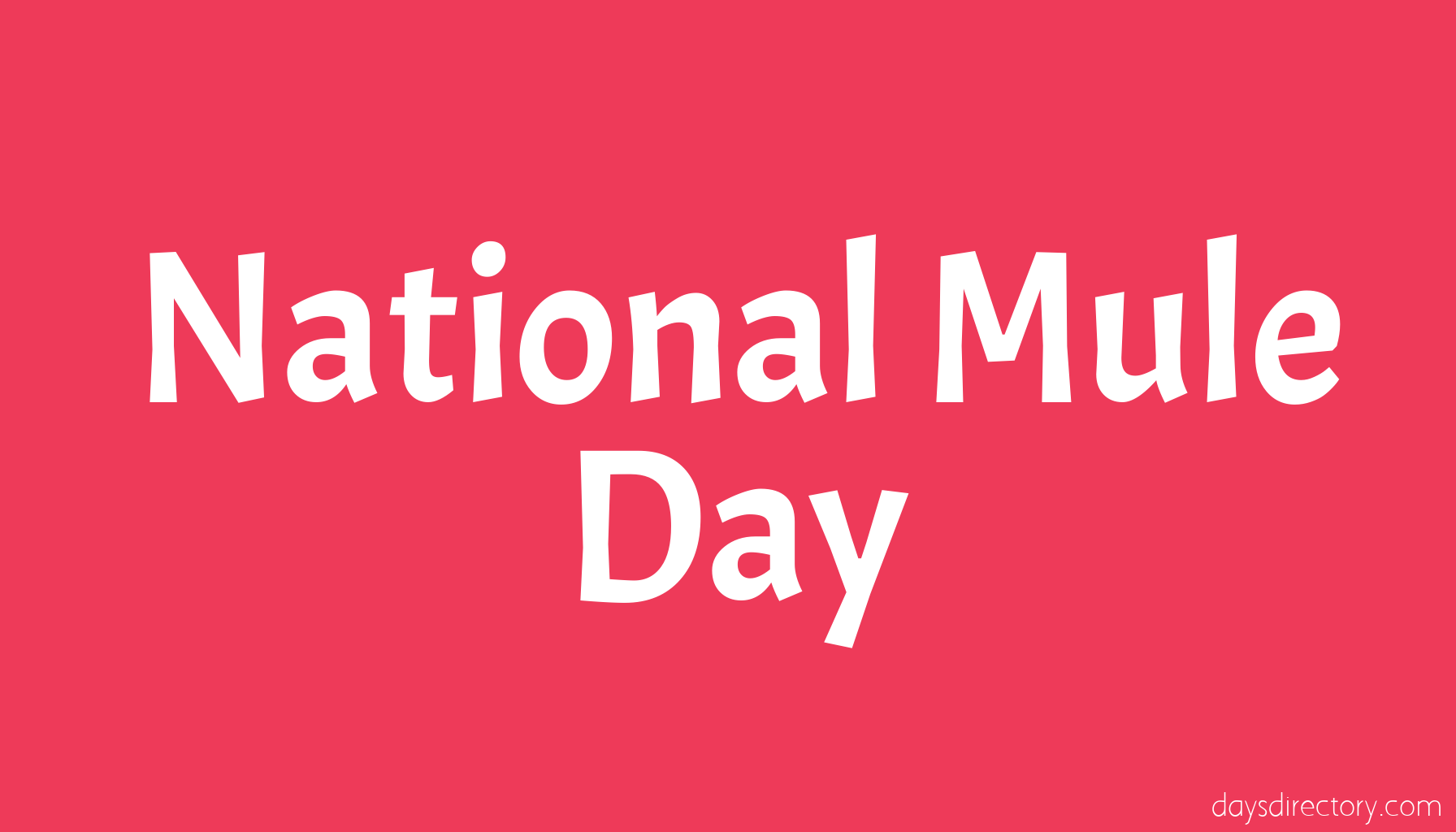 National Mule Day