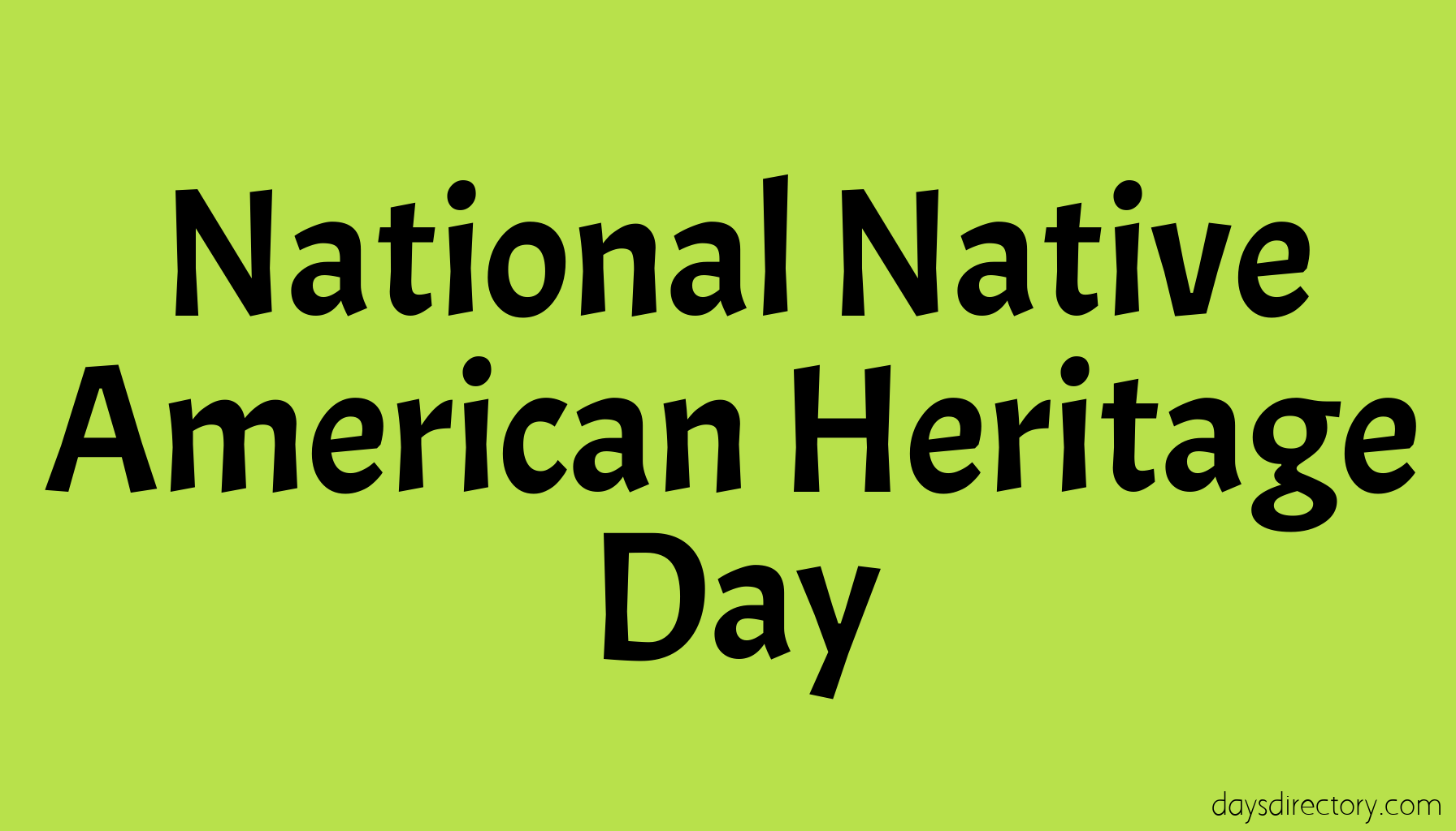 National Native American Heritage Day