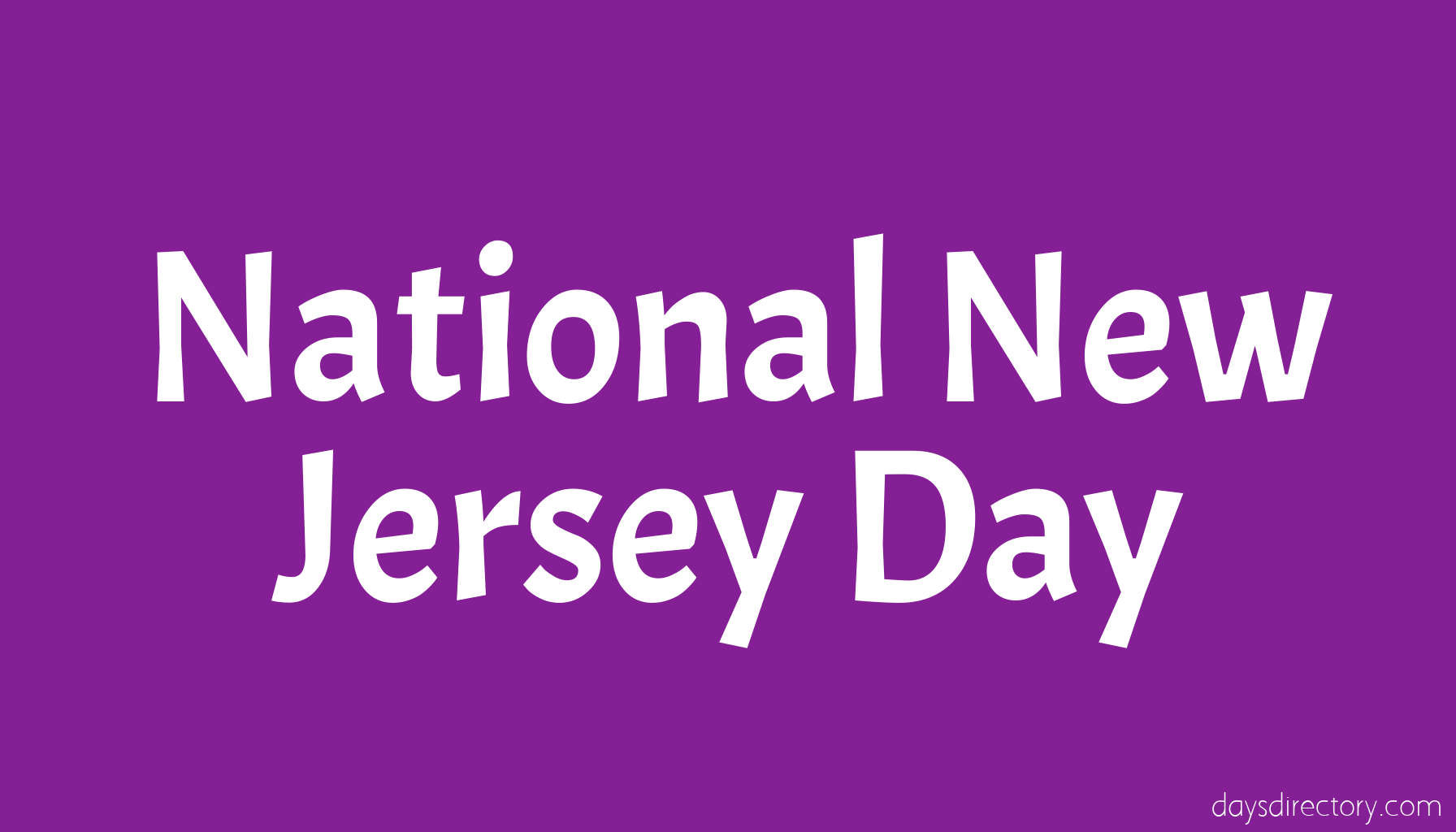 National New Jersey Day