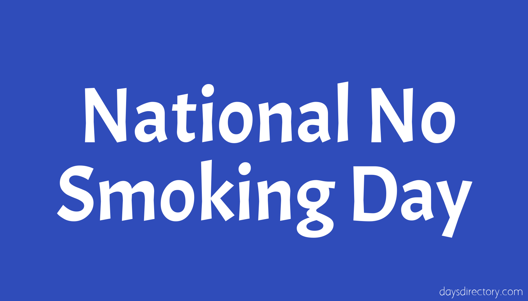 National No Smoking Day
