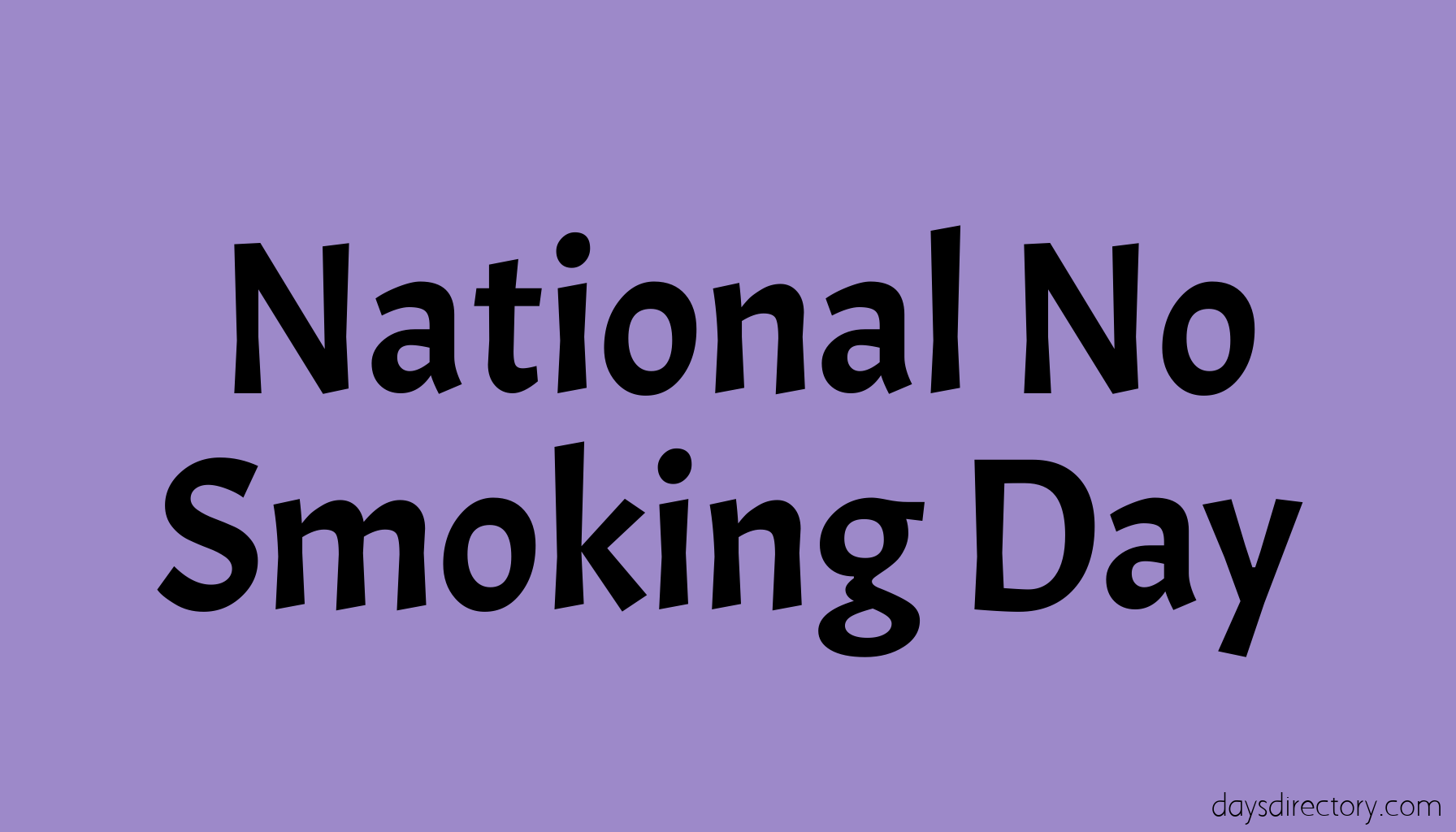 National No Smoking Day