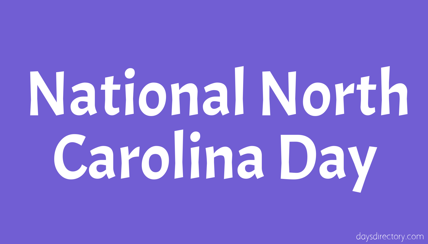 National North Carolina Day