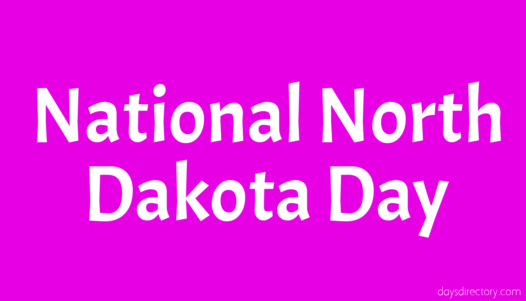 National North Dakota Day