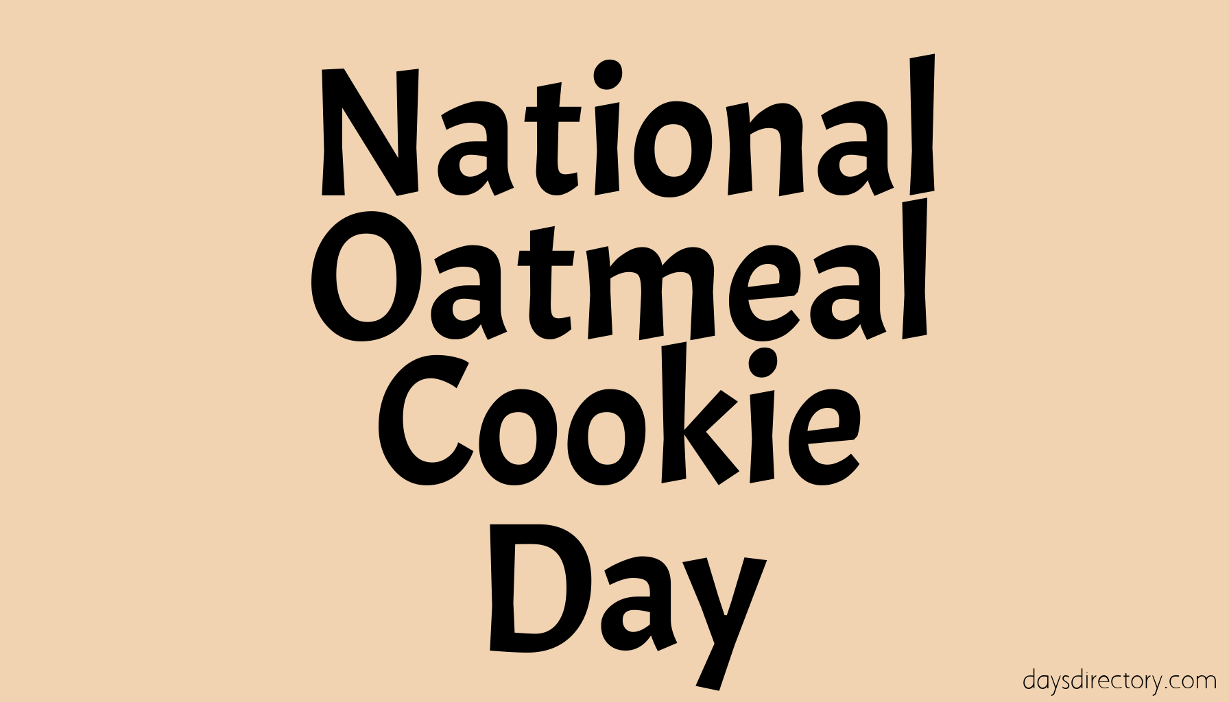 National Oatmeal Cookie Day