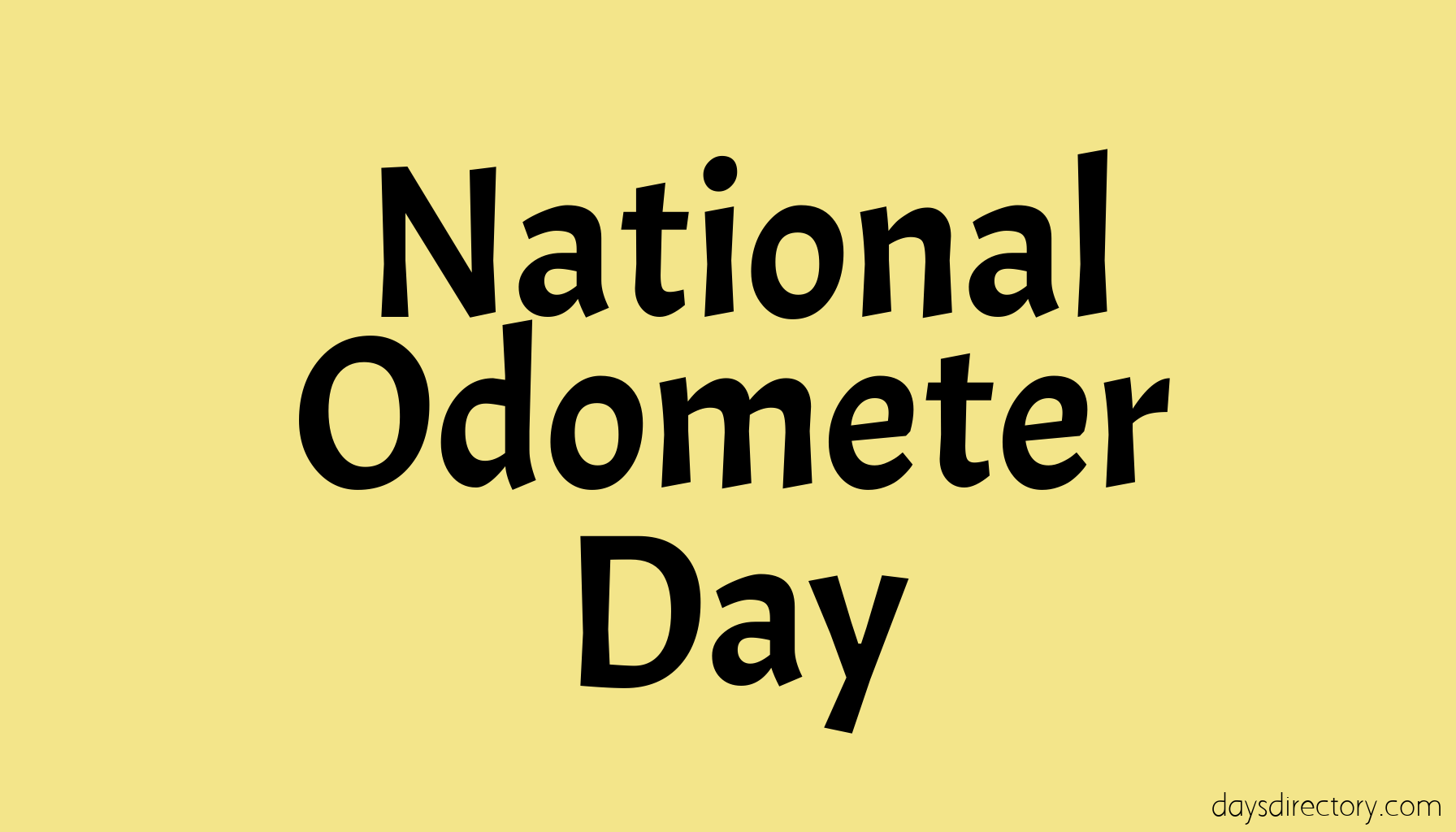 National Odometer Day