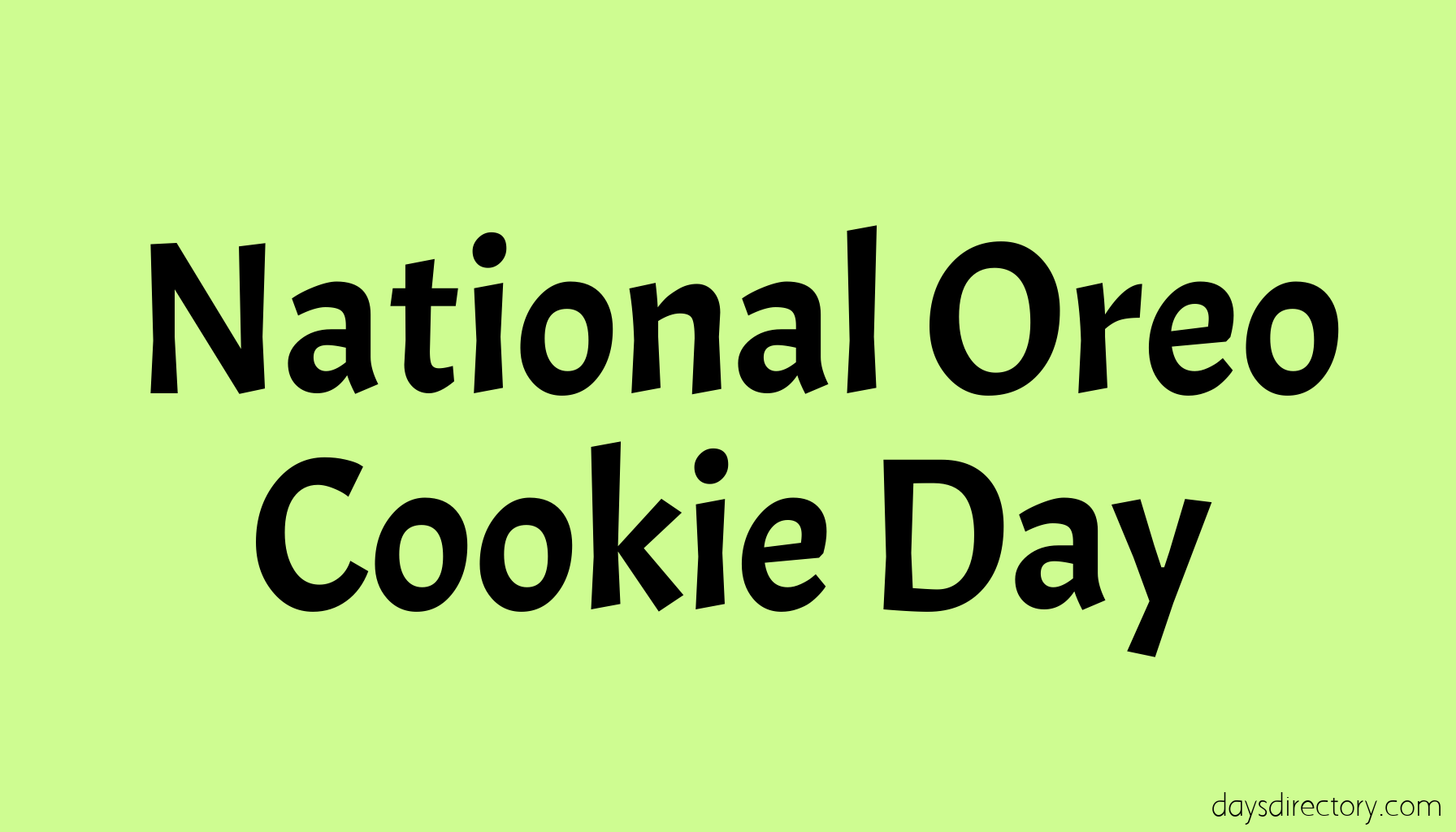 National Oreo Cookie Day