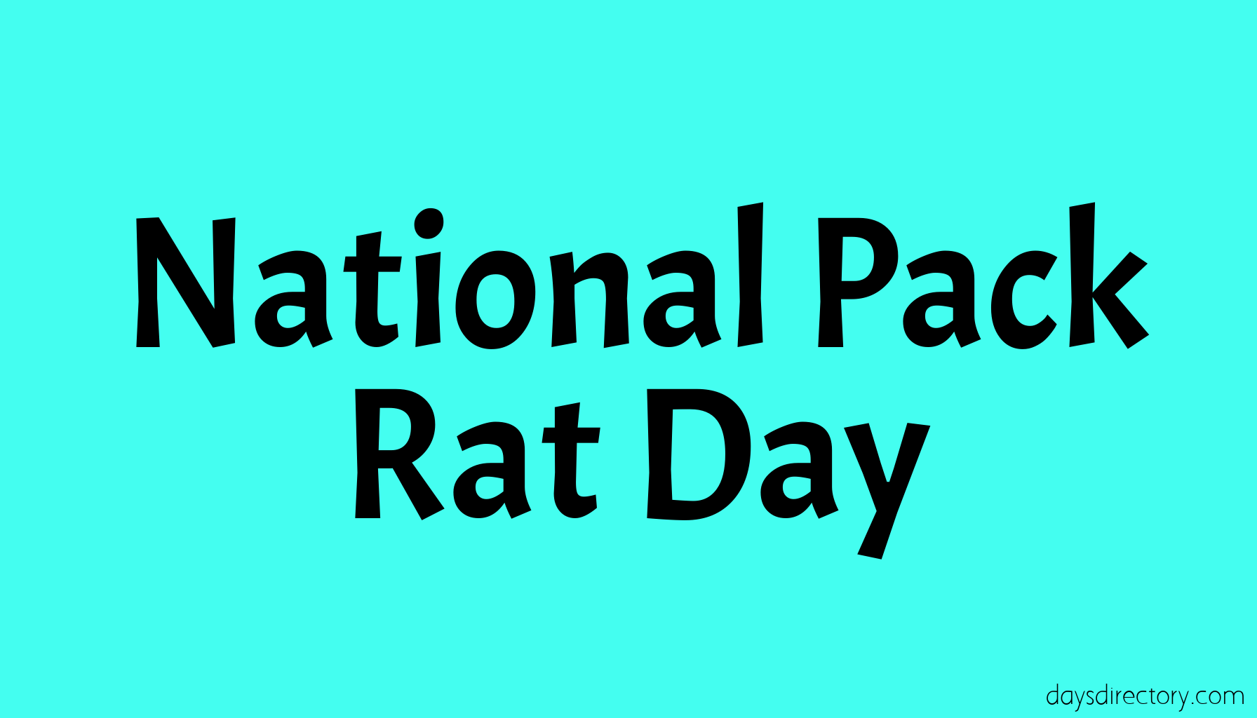 National Pack Rat Day