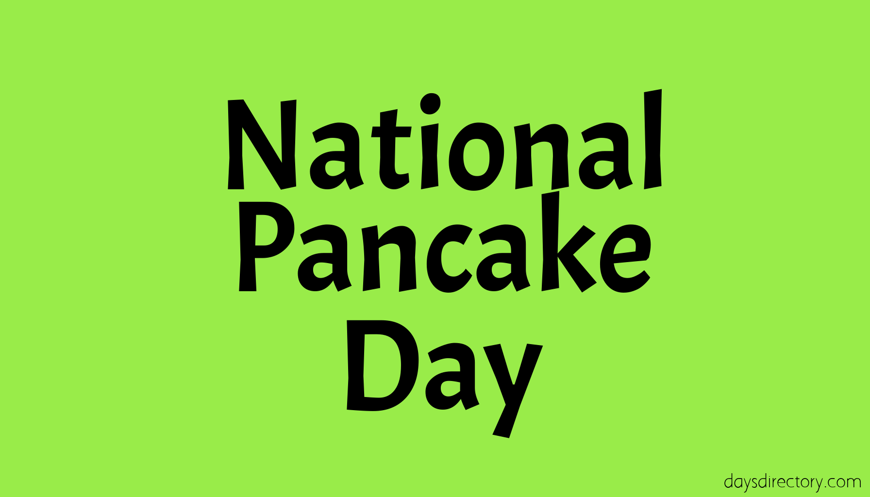 National Pancake Day