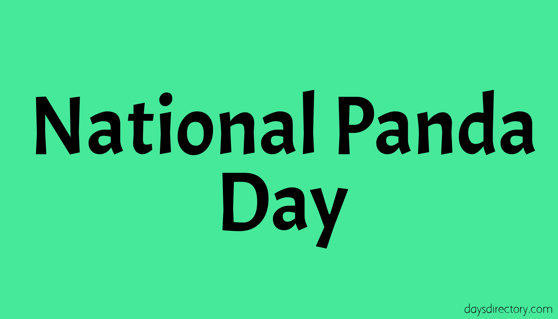 National Panda Day
