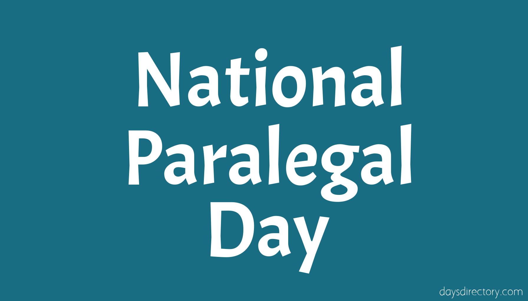 National Paralegal Day