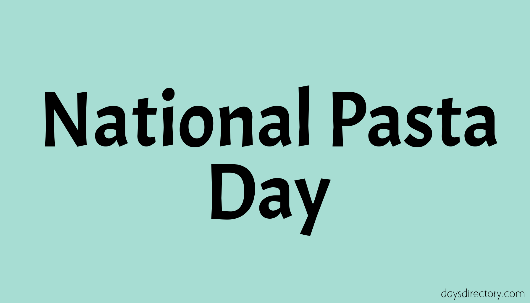 National Pasta Day