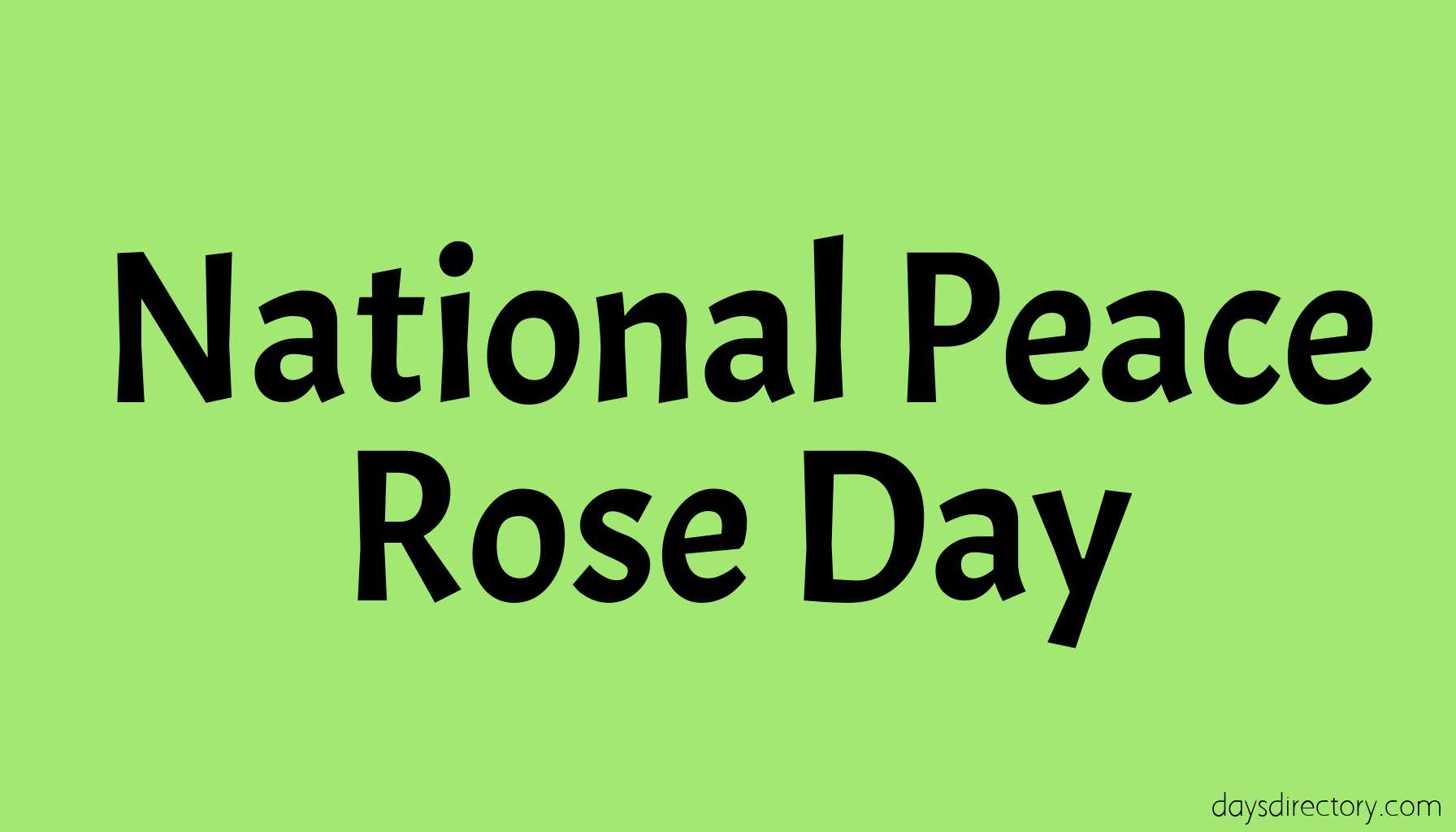 National Peace Rose Day