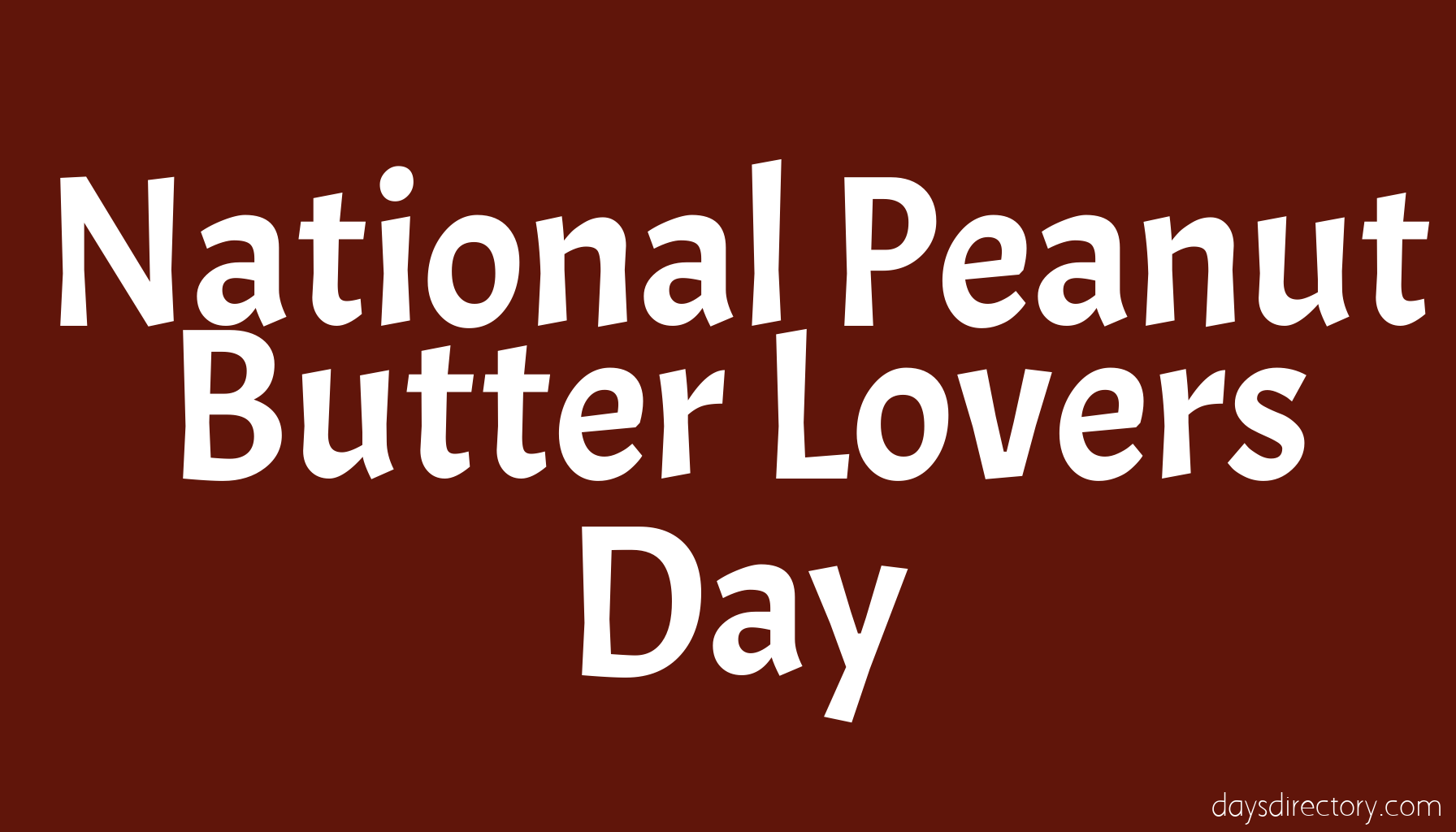 National Peanut Butter Lovers Day