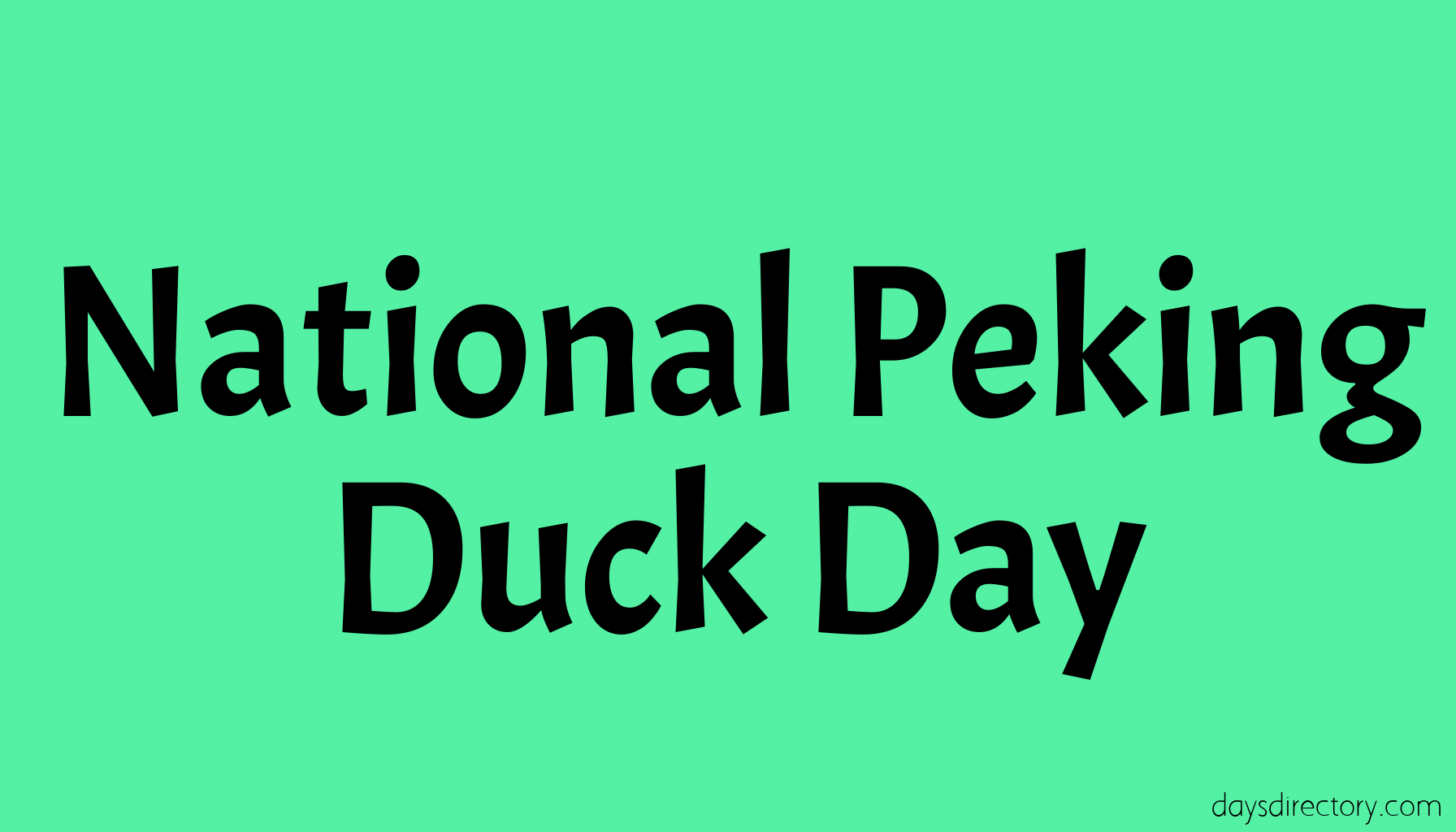 National Peking Duck Day