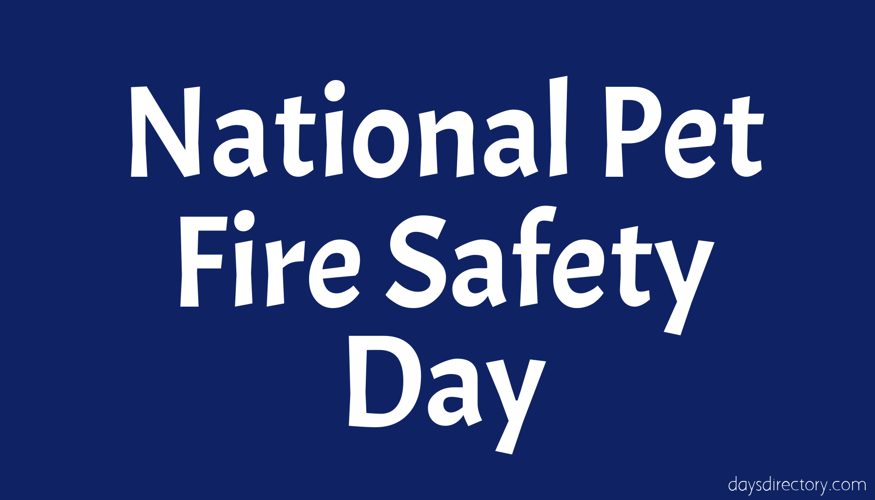 National Pet Fire Safety Day