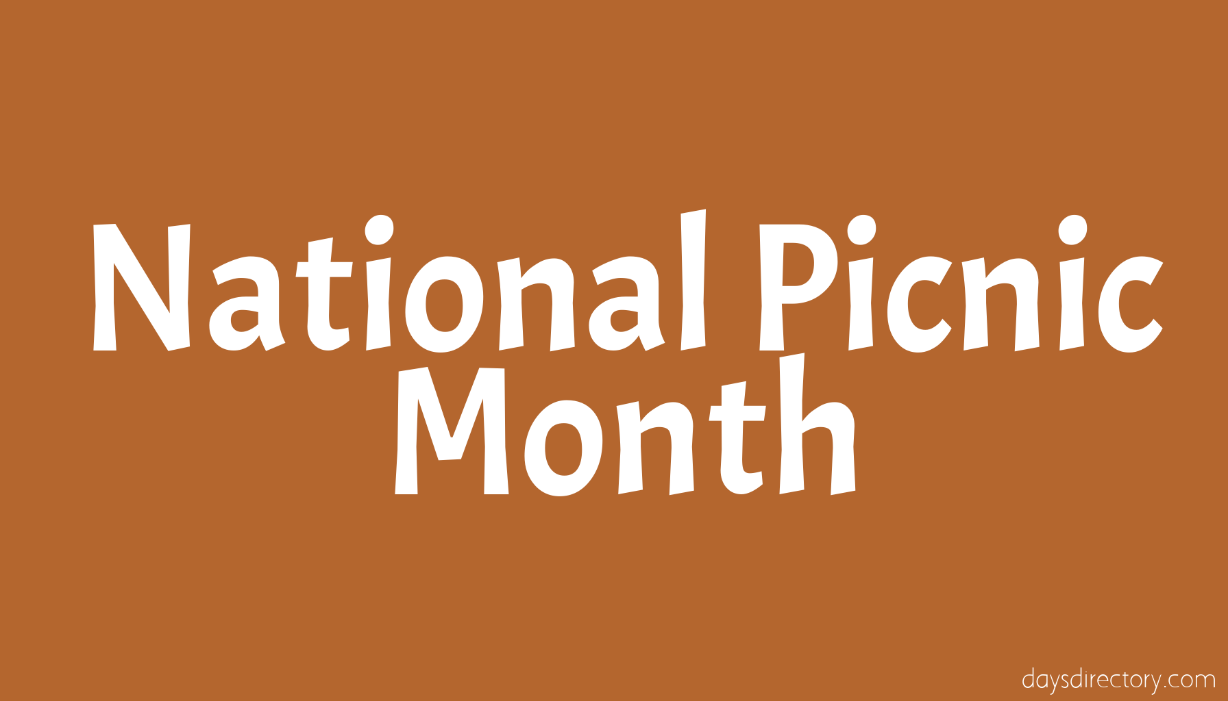 National Picnic Month