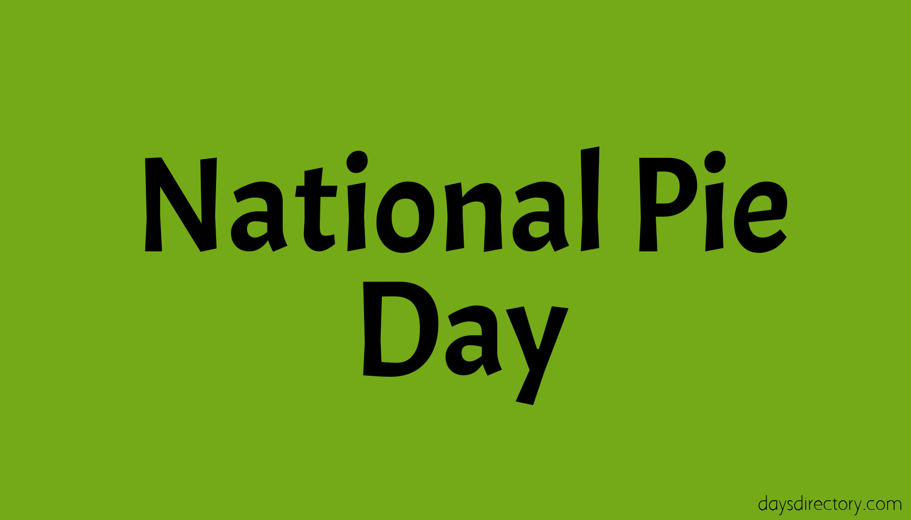 National Pie Day