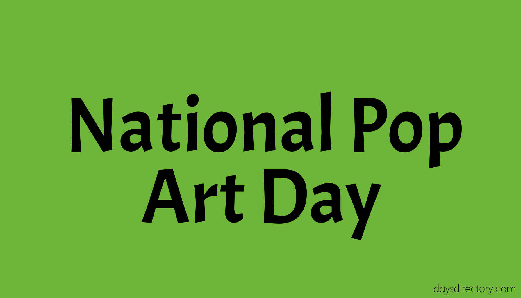 National Pop Art Day