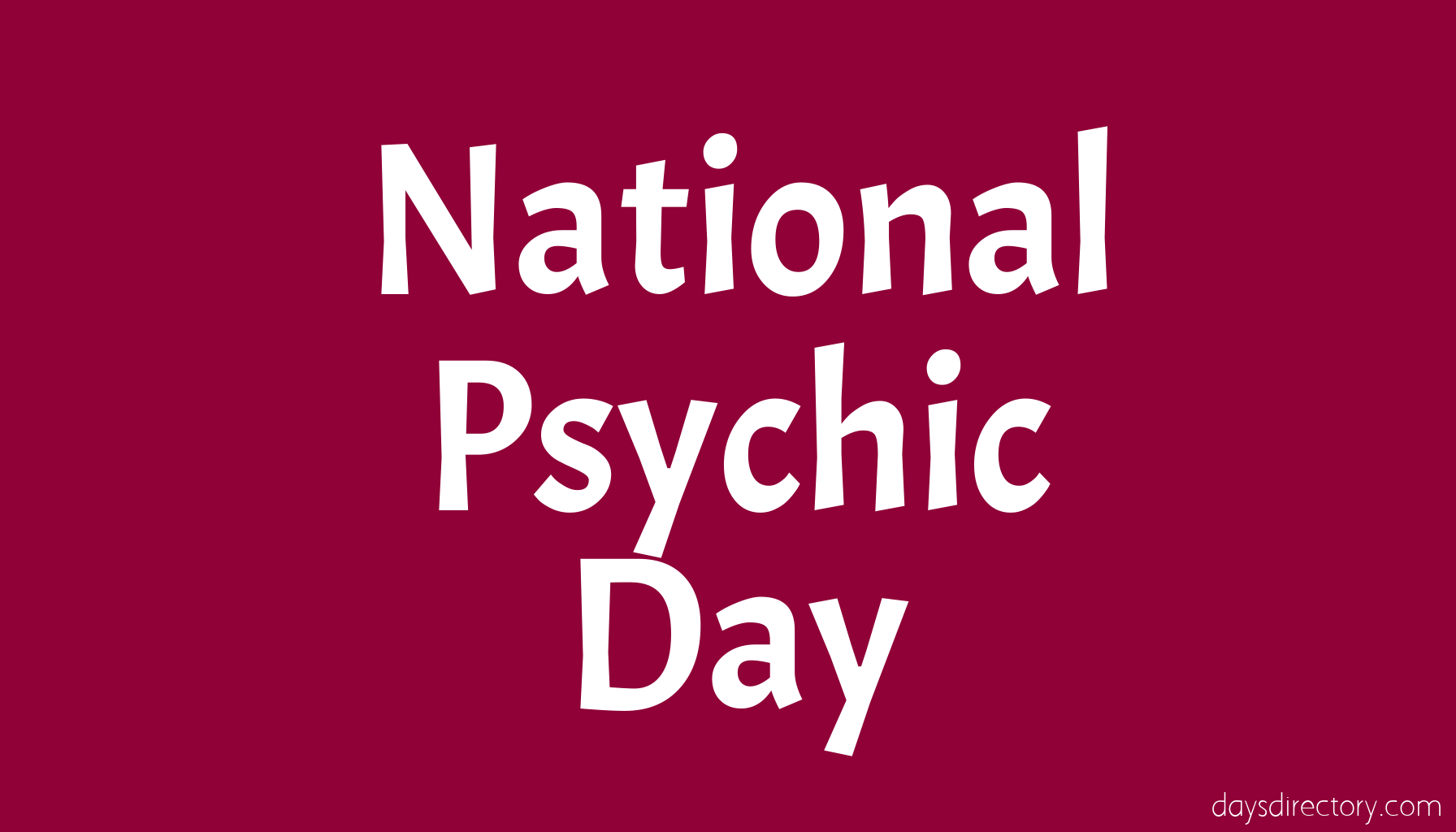 National Psychic Day