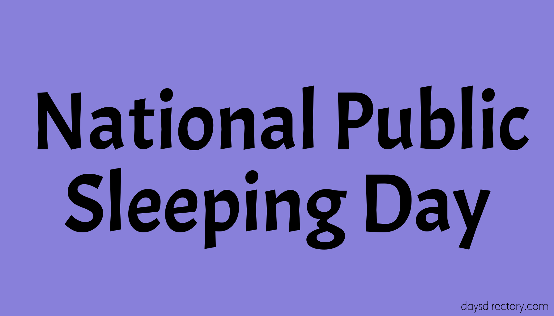 National Public Sleeping Day