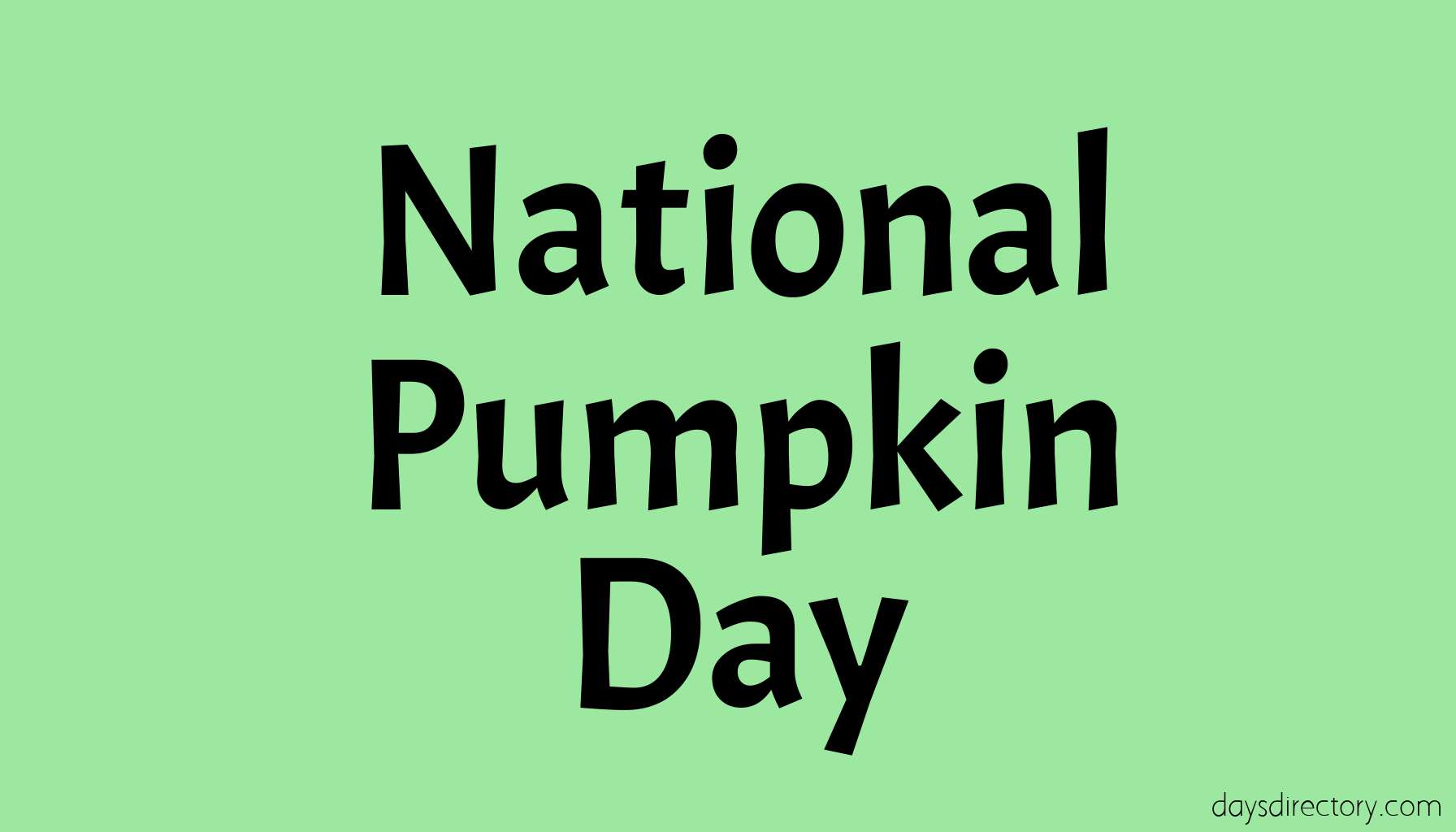 National Pumpkin Day