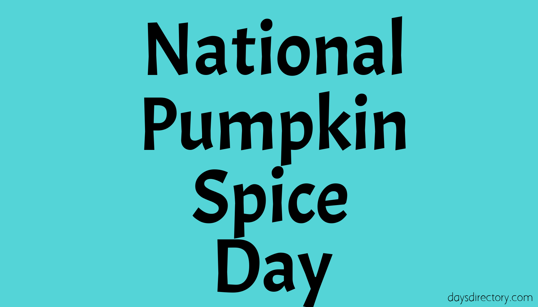 National Pumpkin Spice Day