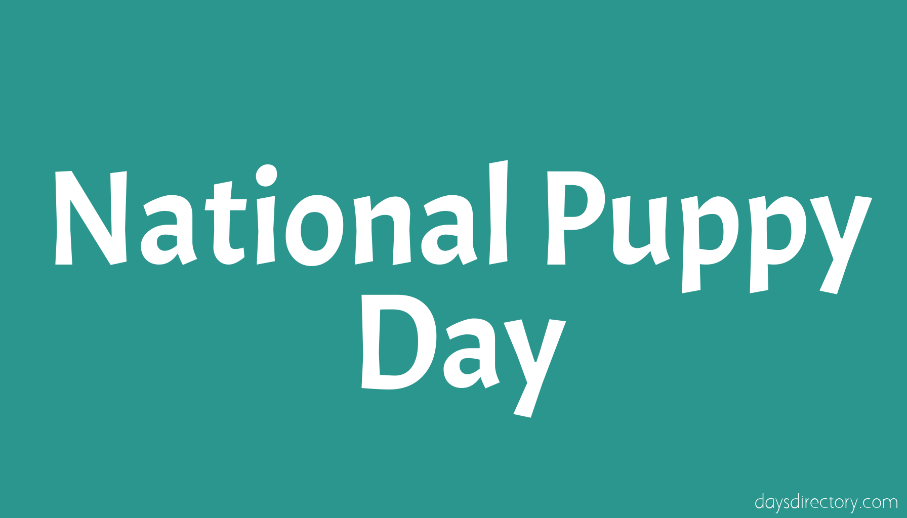 National Puppy Day