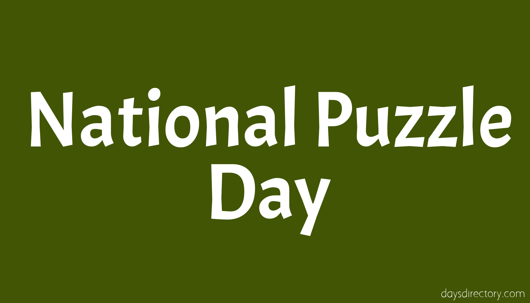 National Puzzle Day
