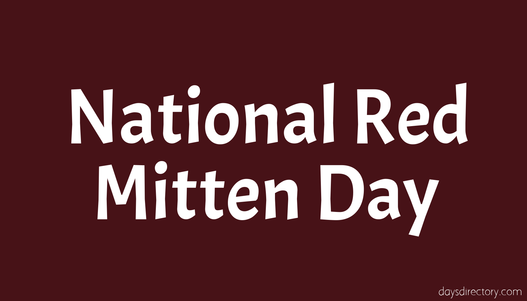 National Red Mitten Day