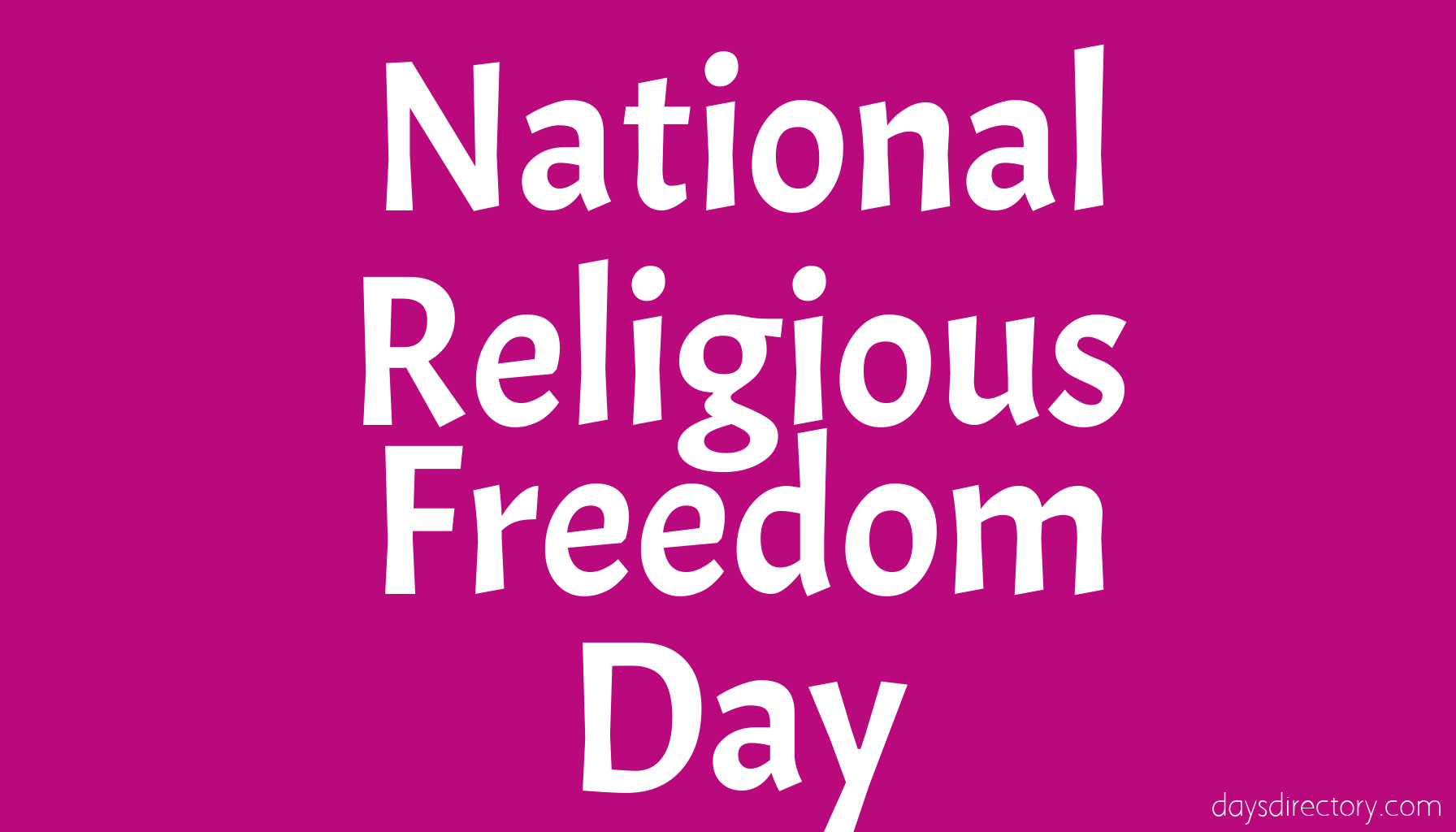 National Religious Freedom Day