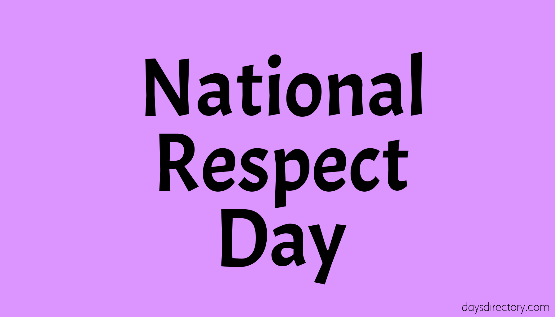 National Respect Day