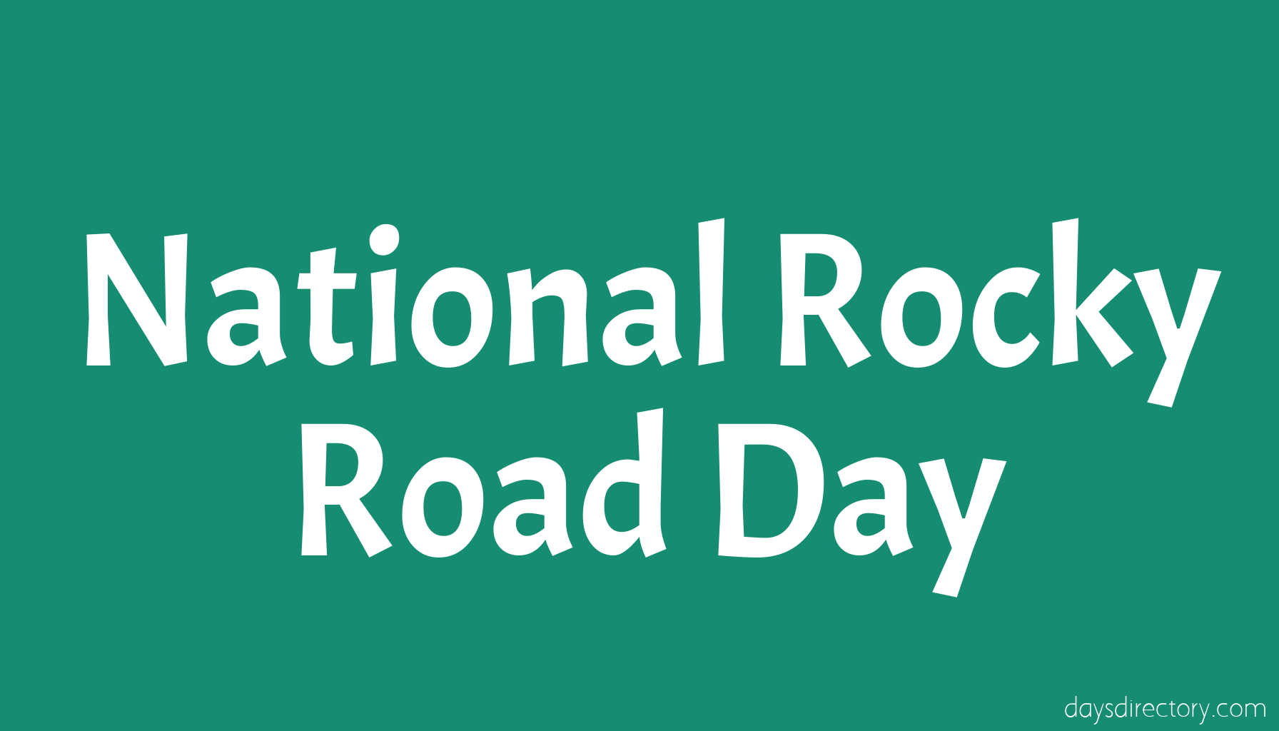 National Rocky Road Day