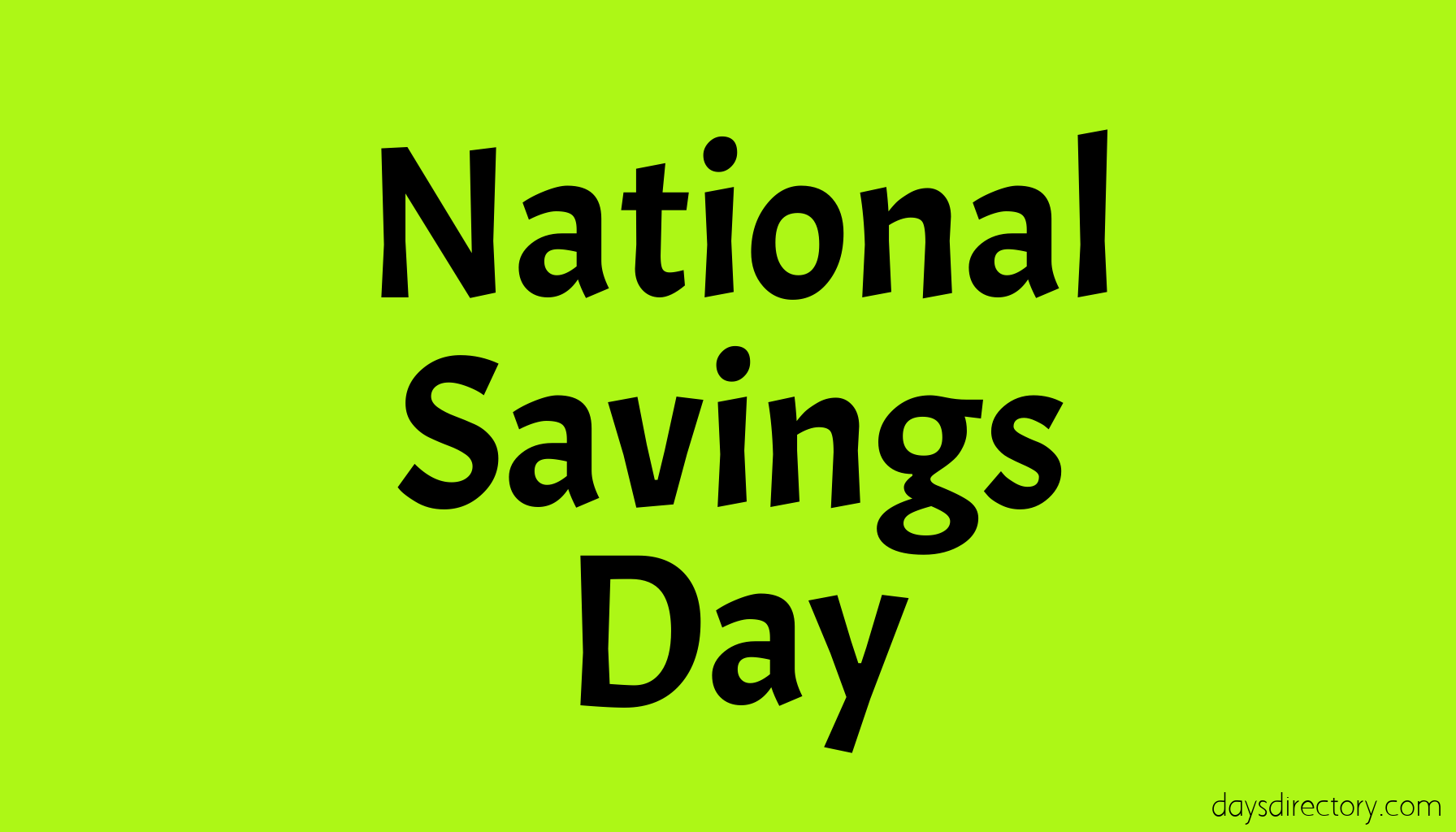National Savings Day