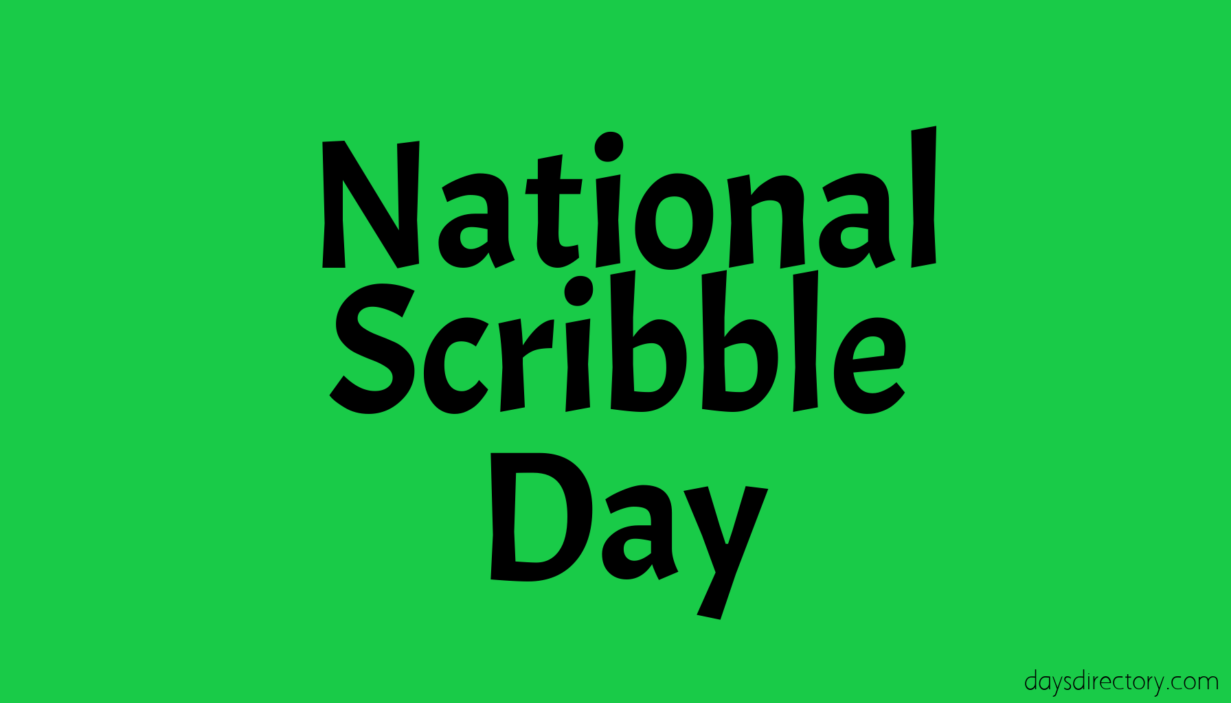 National Scribble Day