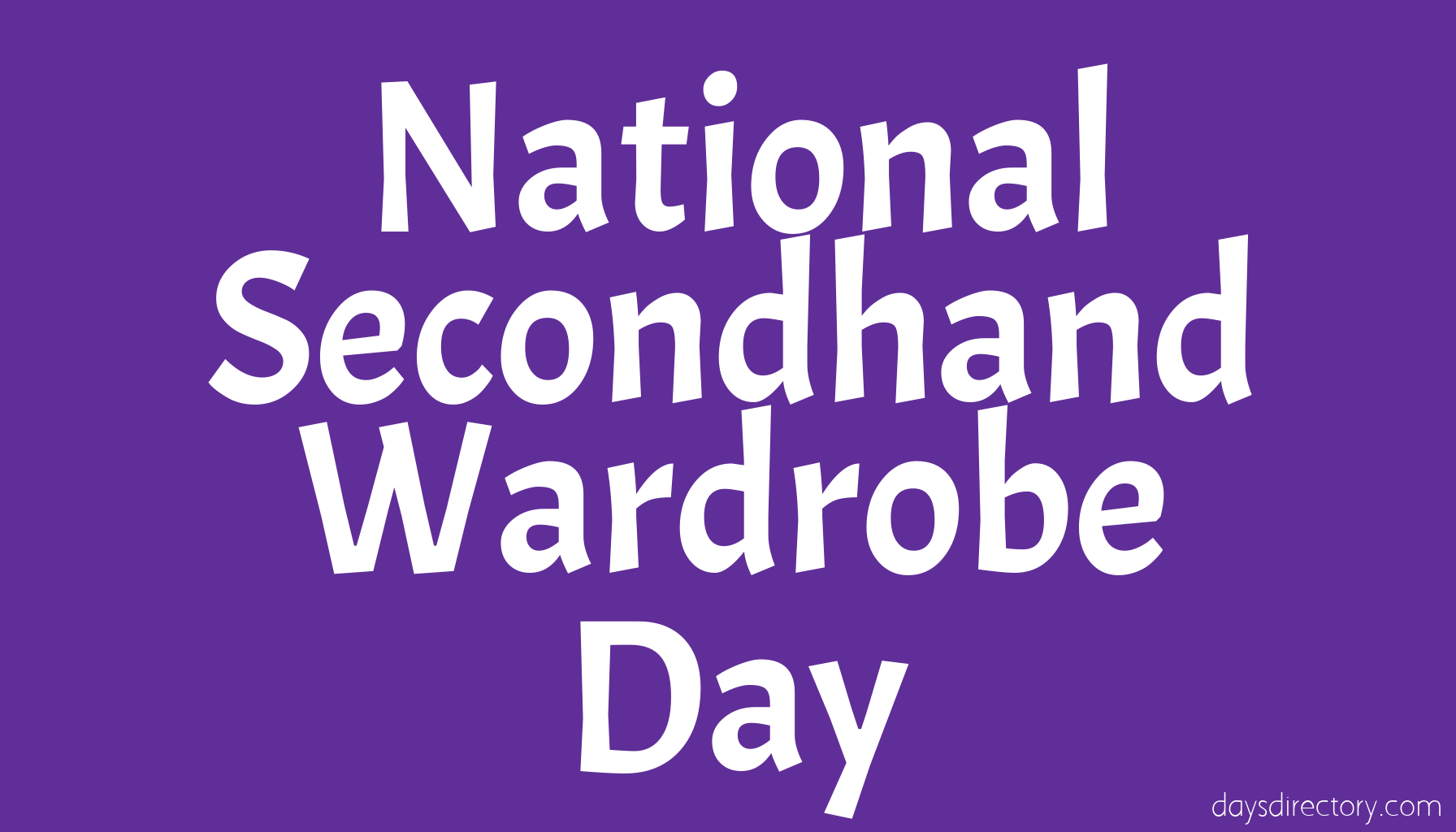 National Secondhand Wardrobe Day