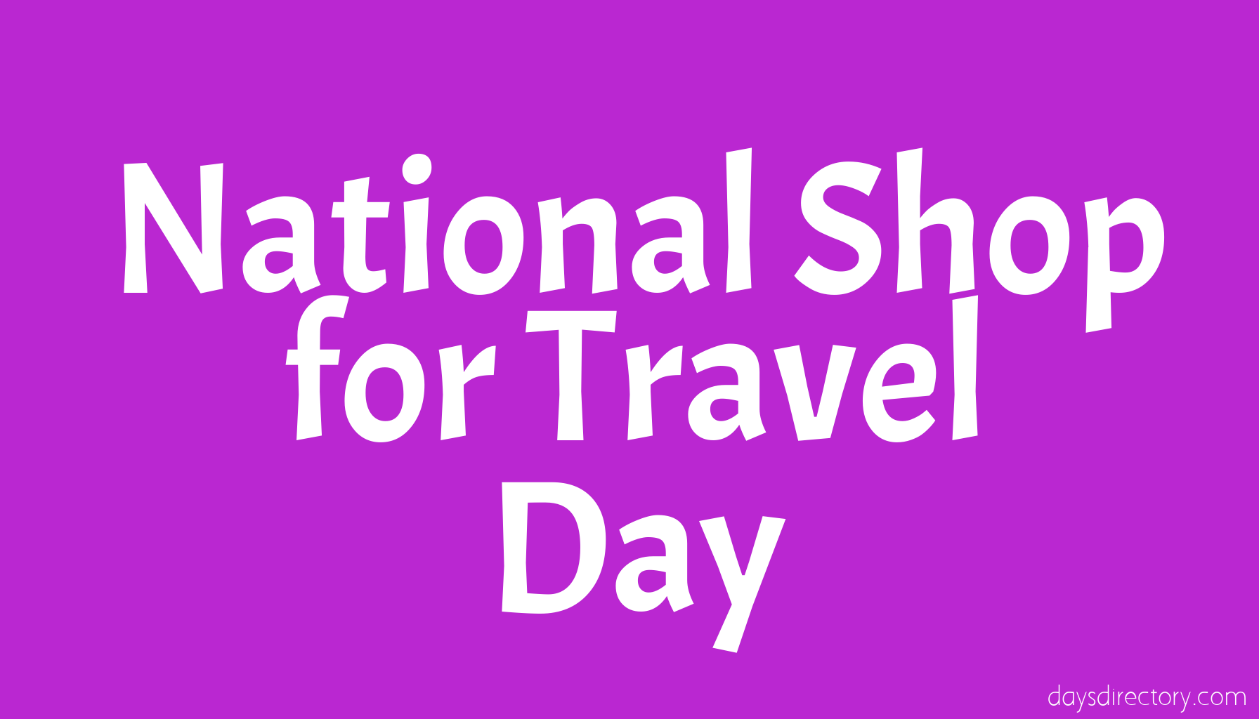 National Shop for Travel Day