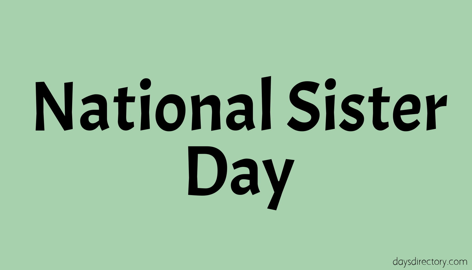 National Sister Day
