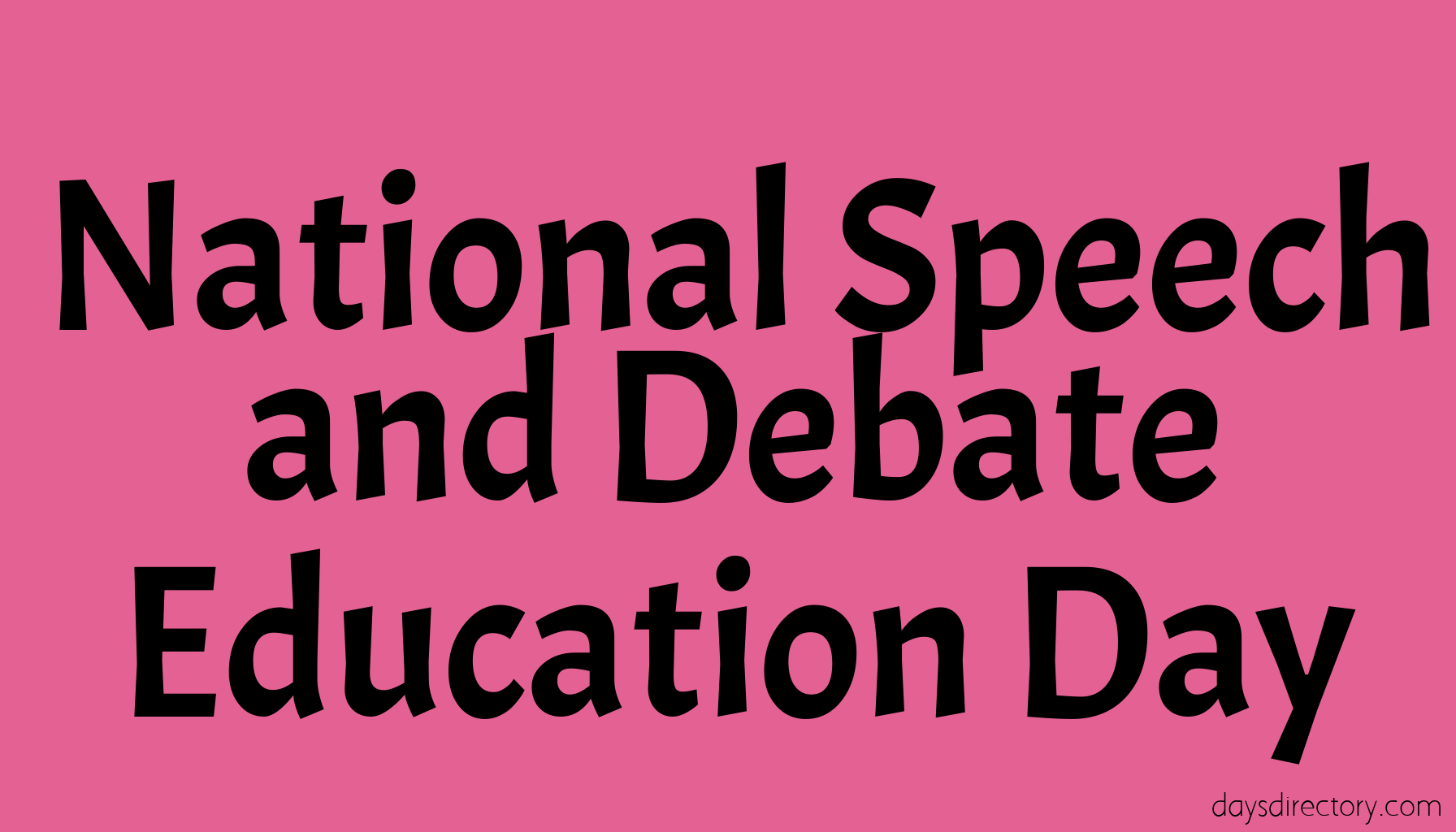 National Speech and Debate Education Day