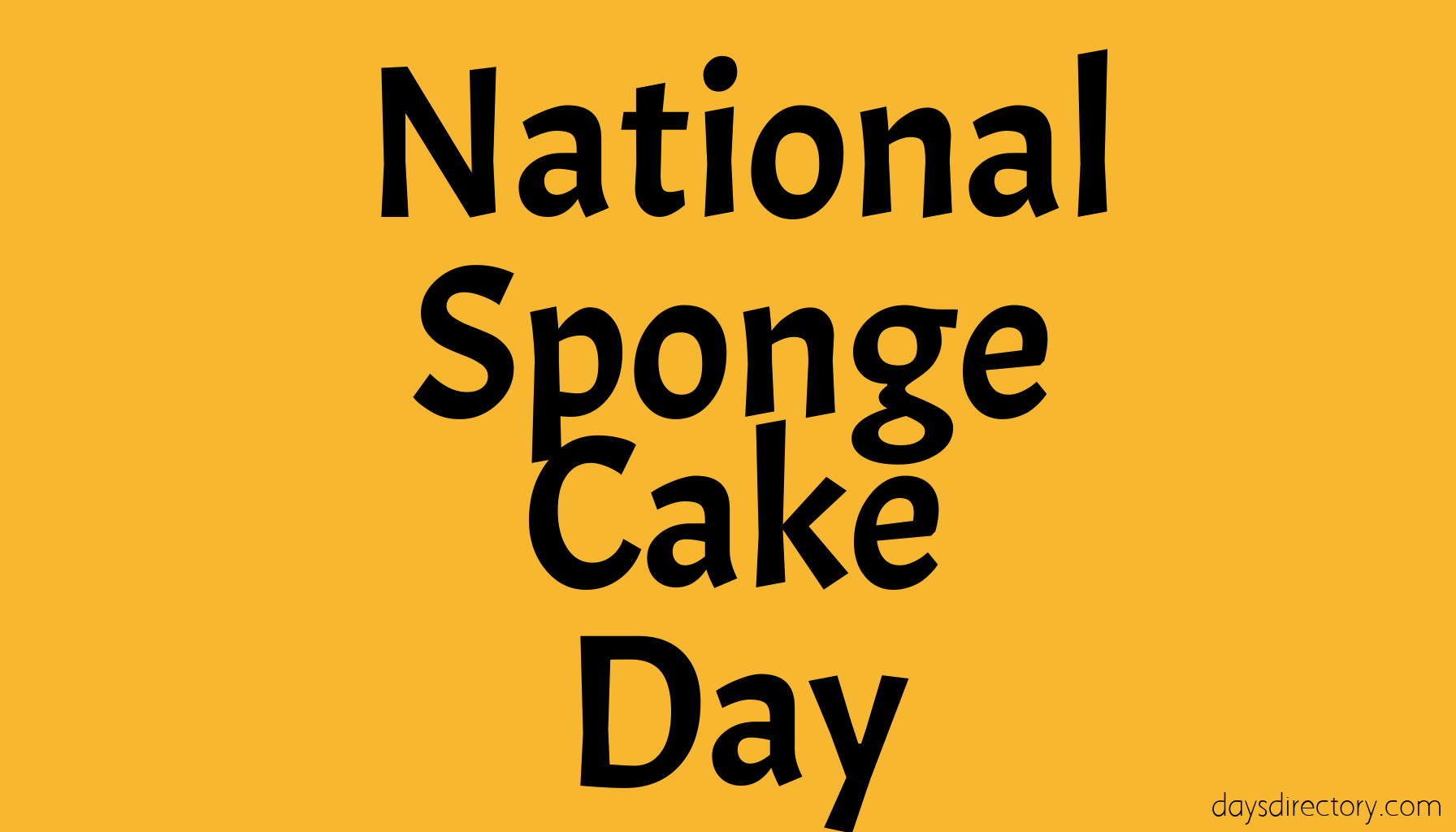National Sponge Cake Day