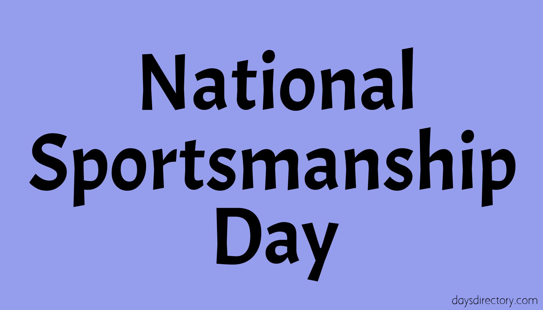 National Sportsmanship Day