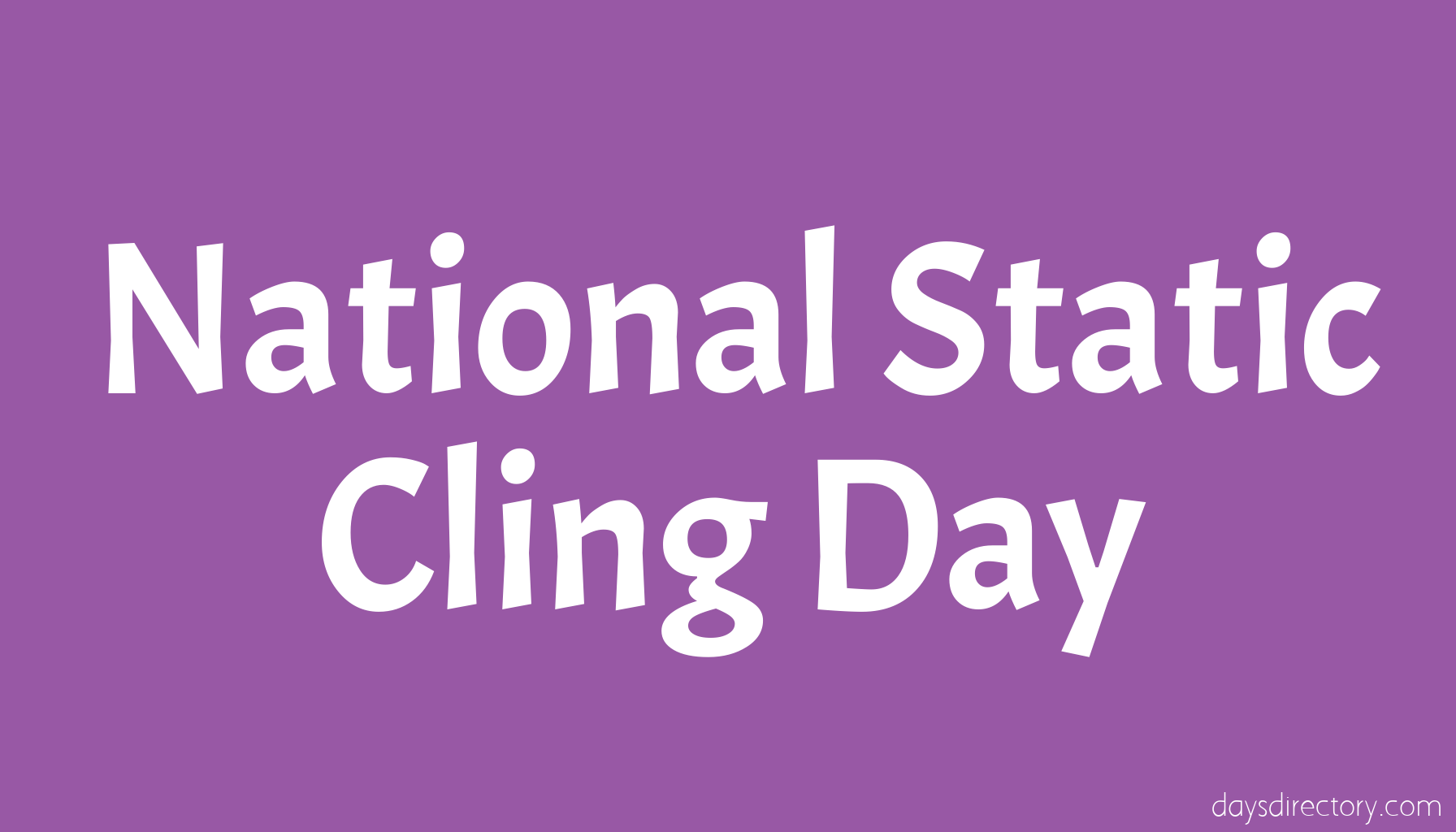 National Static Cling Day